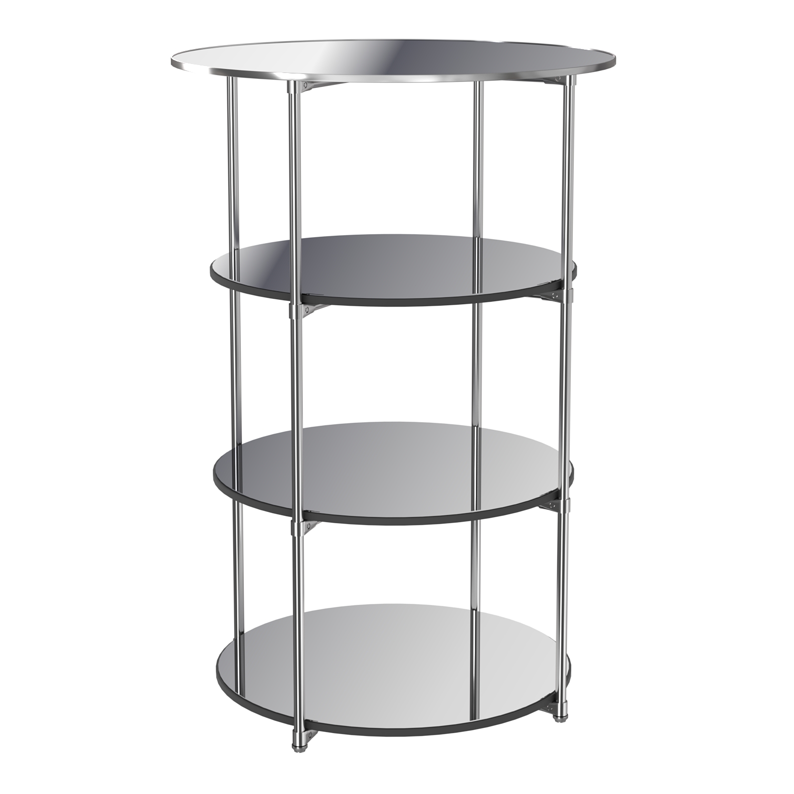 Торговые стенды СФЕРА с полками №4 (с тремя зеркальными полками) Черный