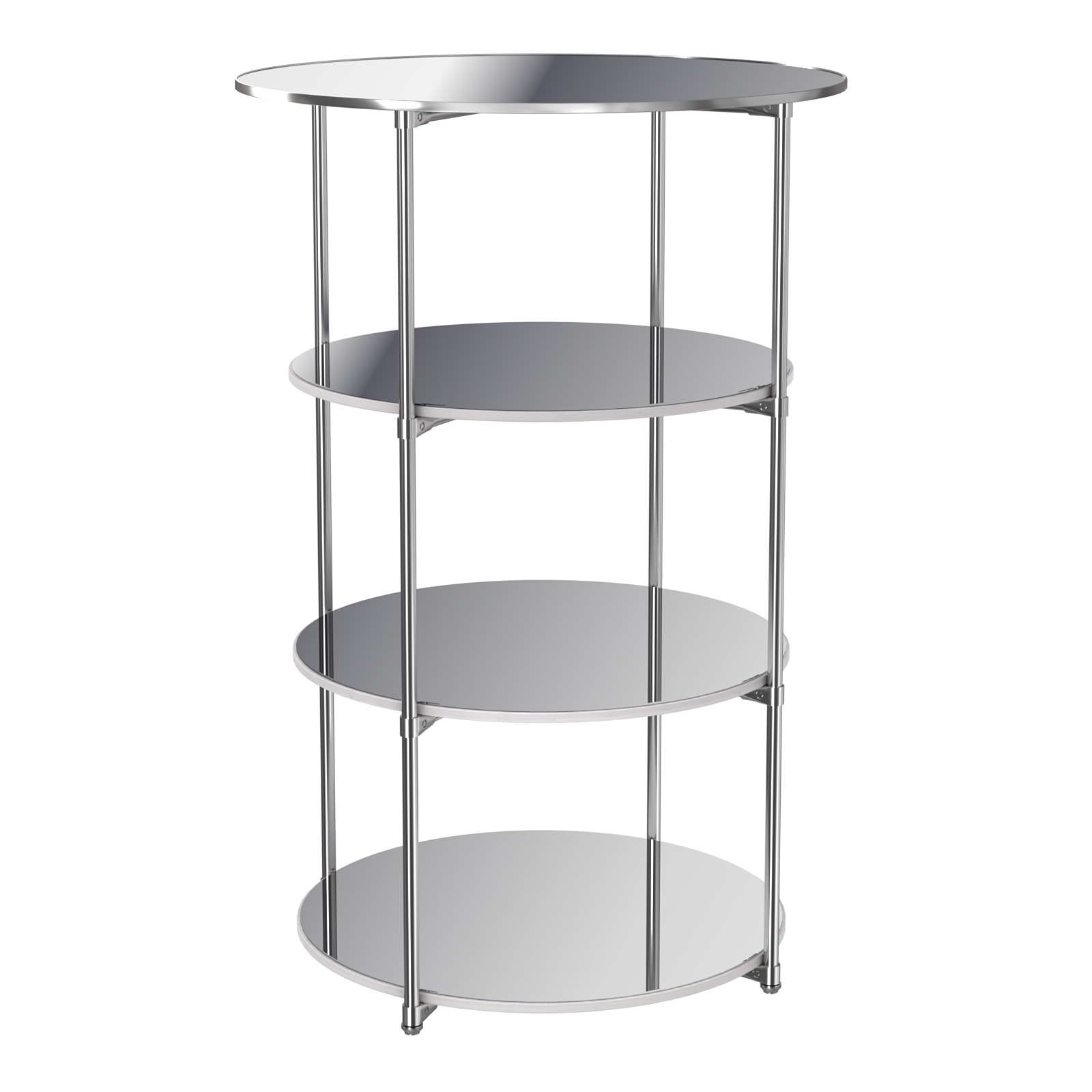 Торговые стенды СФЕРА с полками №4 (с тремя зеркальными полками) Ясень Анкор светлый