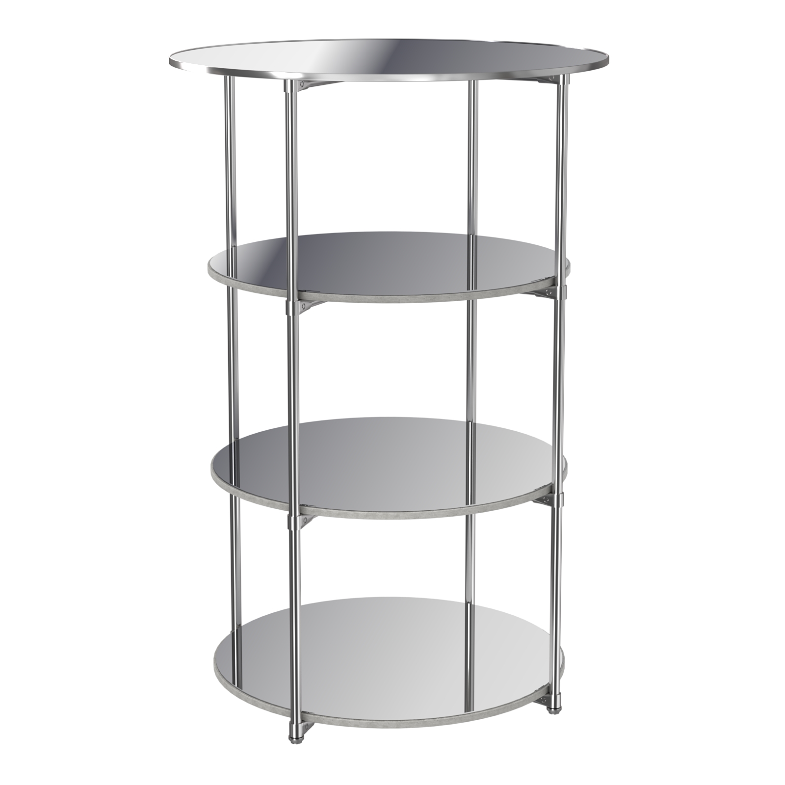 Торговые стенды СФЕРА с полками №4 (с тремя зеркальными полками) Метрополитан Грей