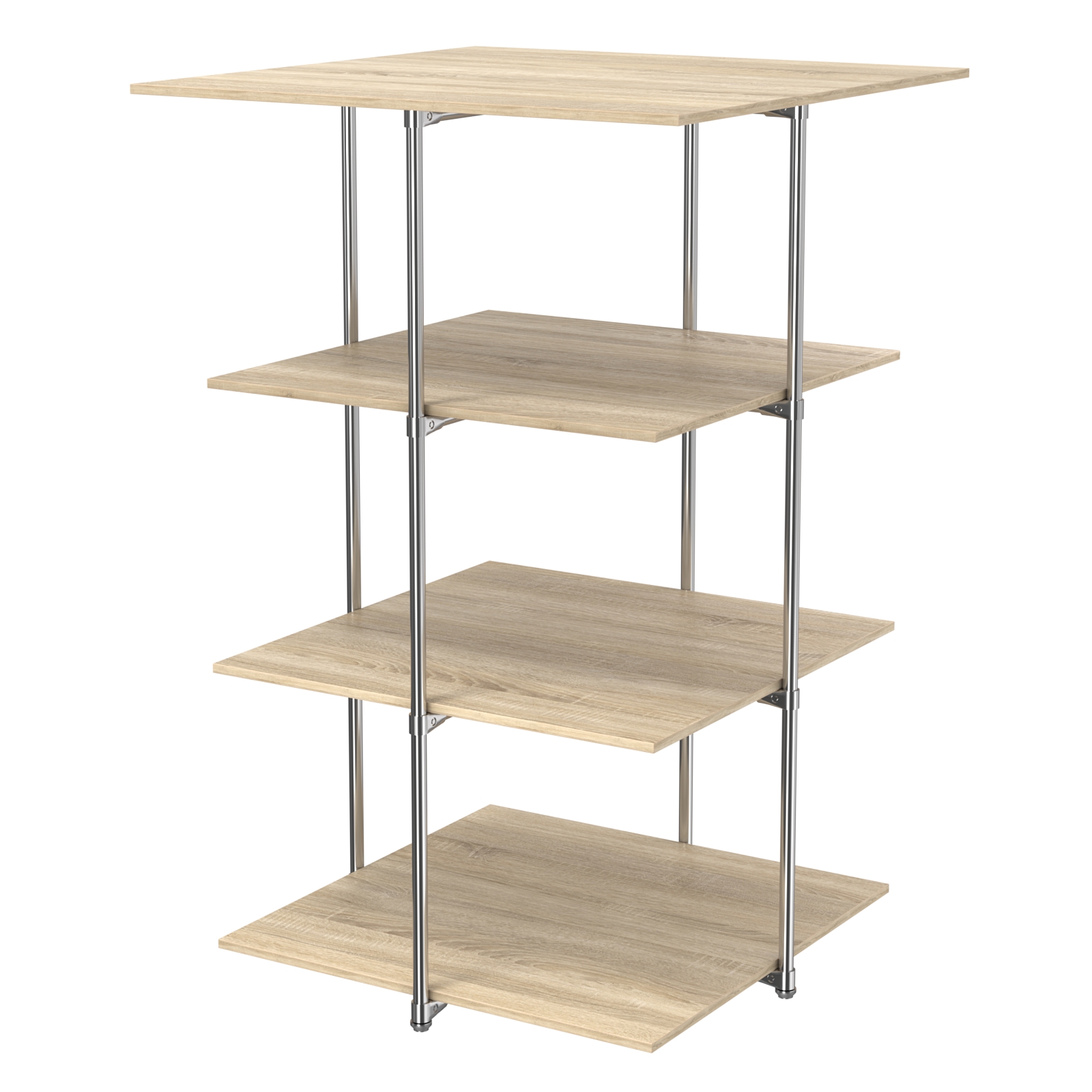 Торговый стенд Экспозиция с полками №3 (с тремя полками ДСП 16мм) Дуб Сонома