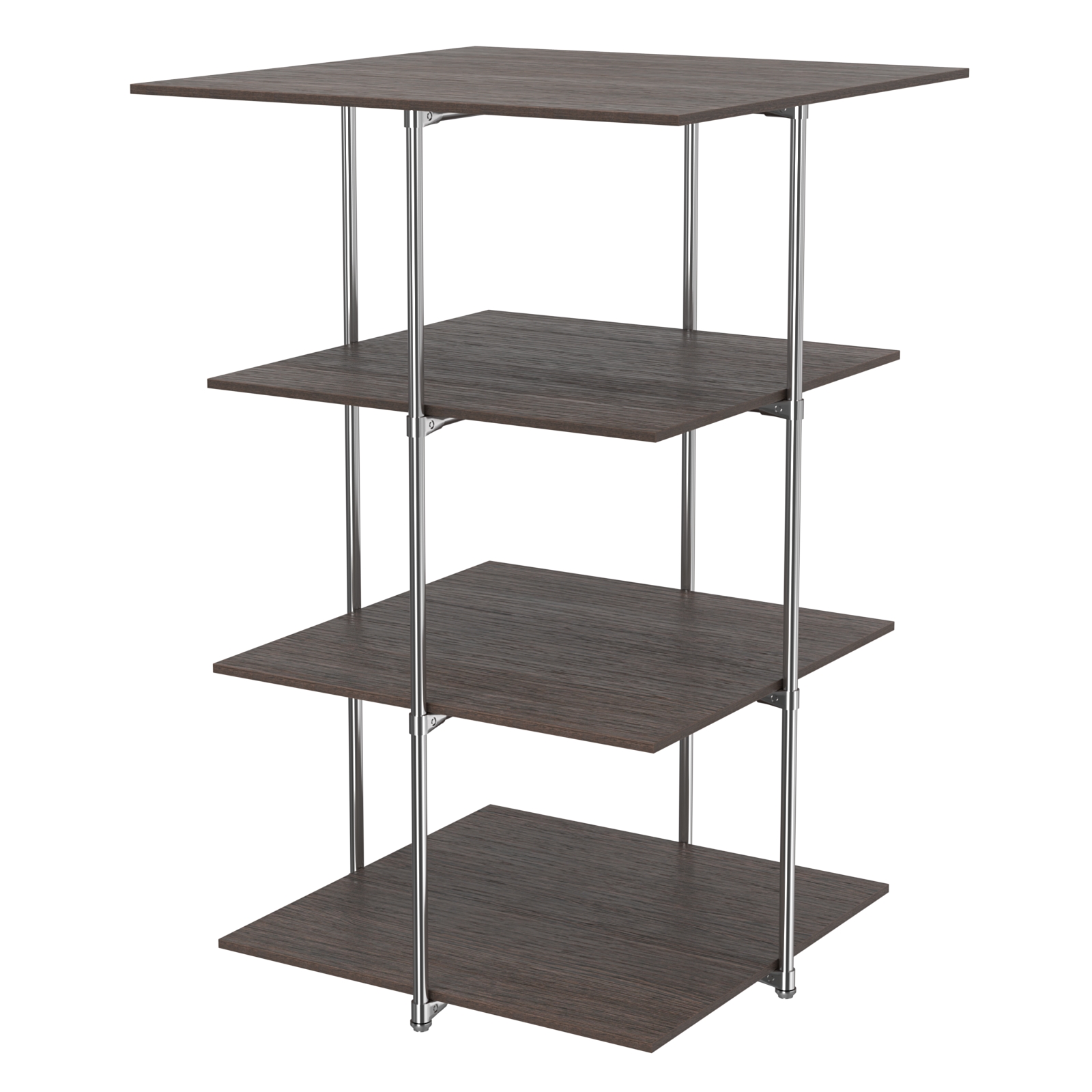 Торговый стенд Экспозиция с полками №3 (с тремя полками ДСП 16мм) Дуб Венге