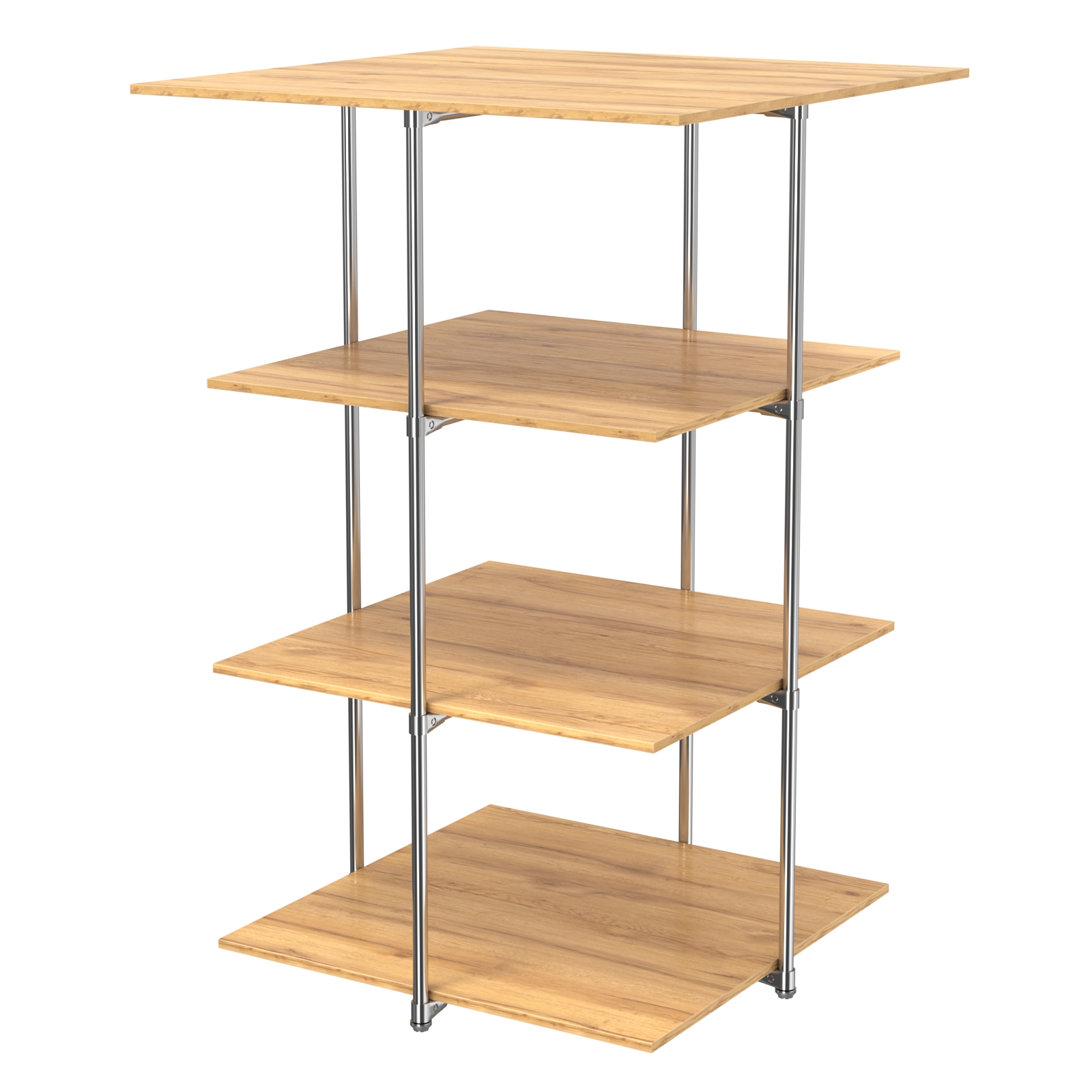 Торговый стенд Экспозиция с полками №3 (с тремя полками ДСП 16мм) Дуб Золотистый