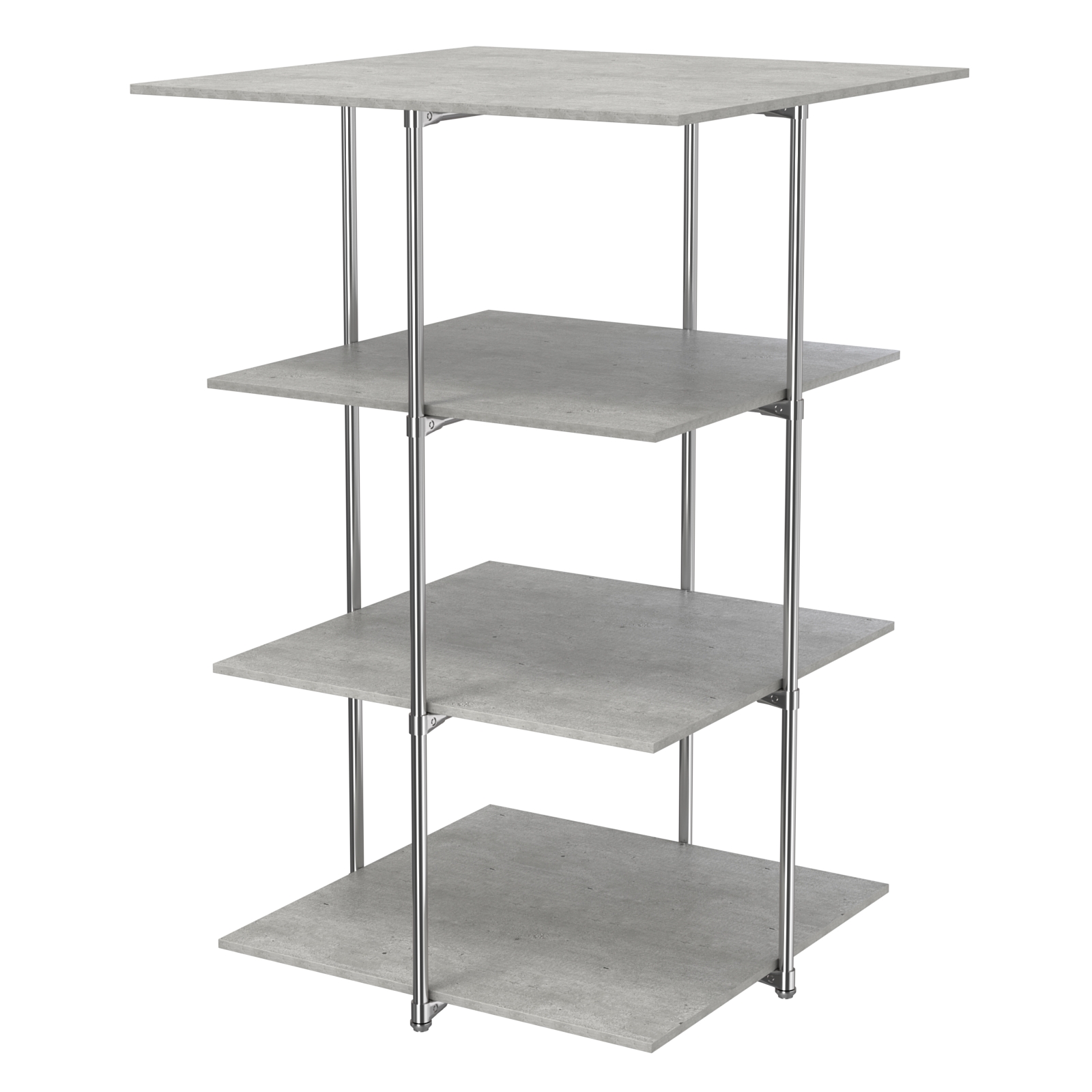 Торговый стенд Экспозиция с полками №3 (с тремя полками ДСП 16мм) Метрополитан Грей