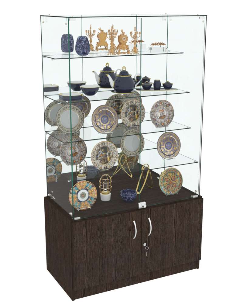 Торговый высокий прилавок Зеркало №304 (закрытый) Дуб Венге