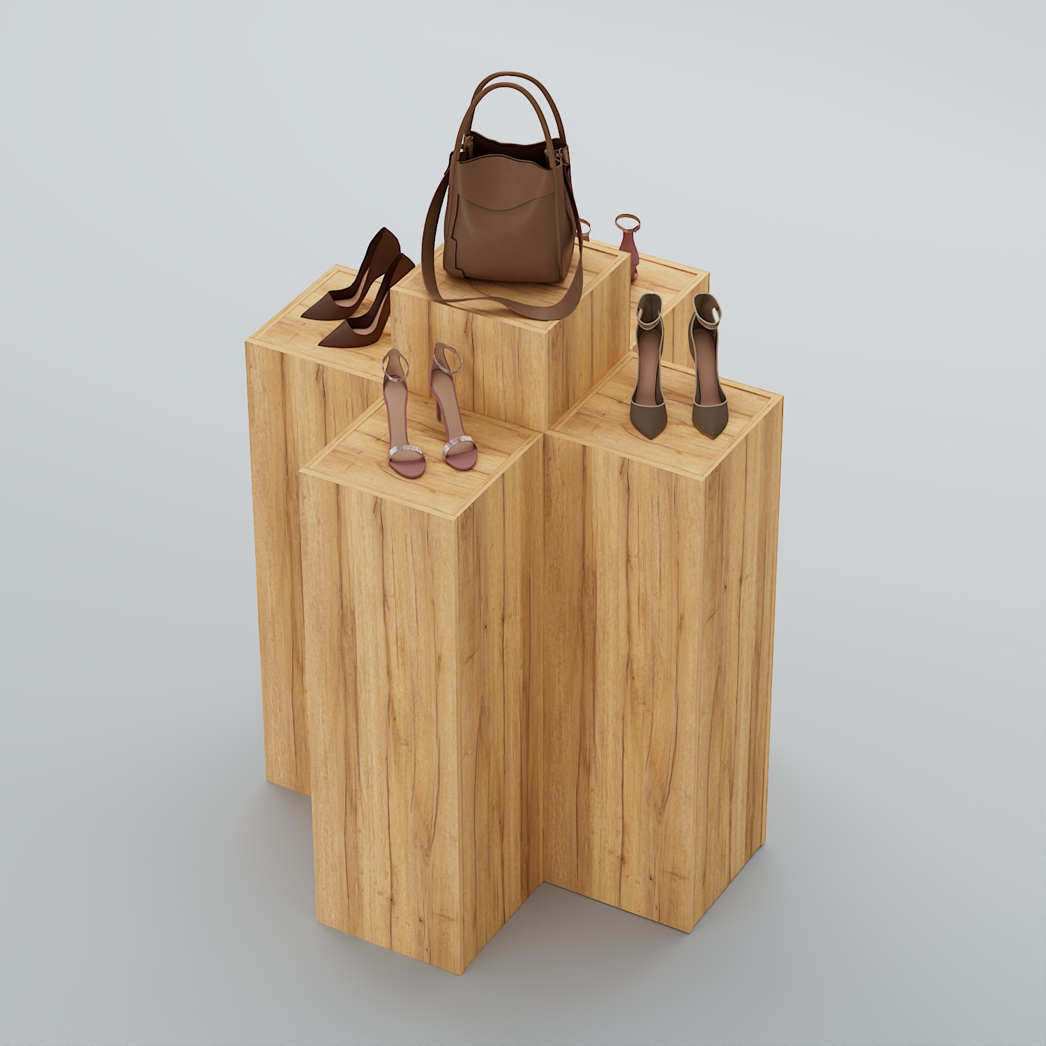 Демо-стенд Ступени-Крест №1 Дуб Золотистый