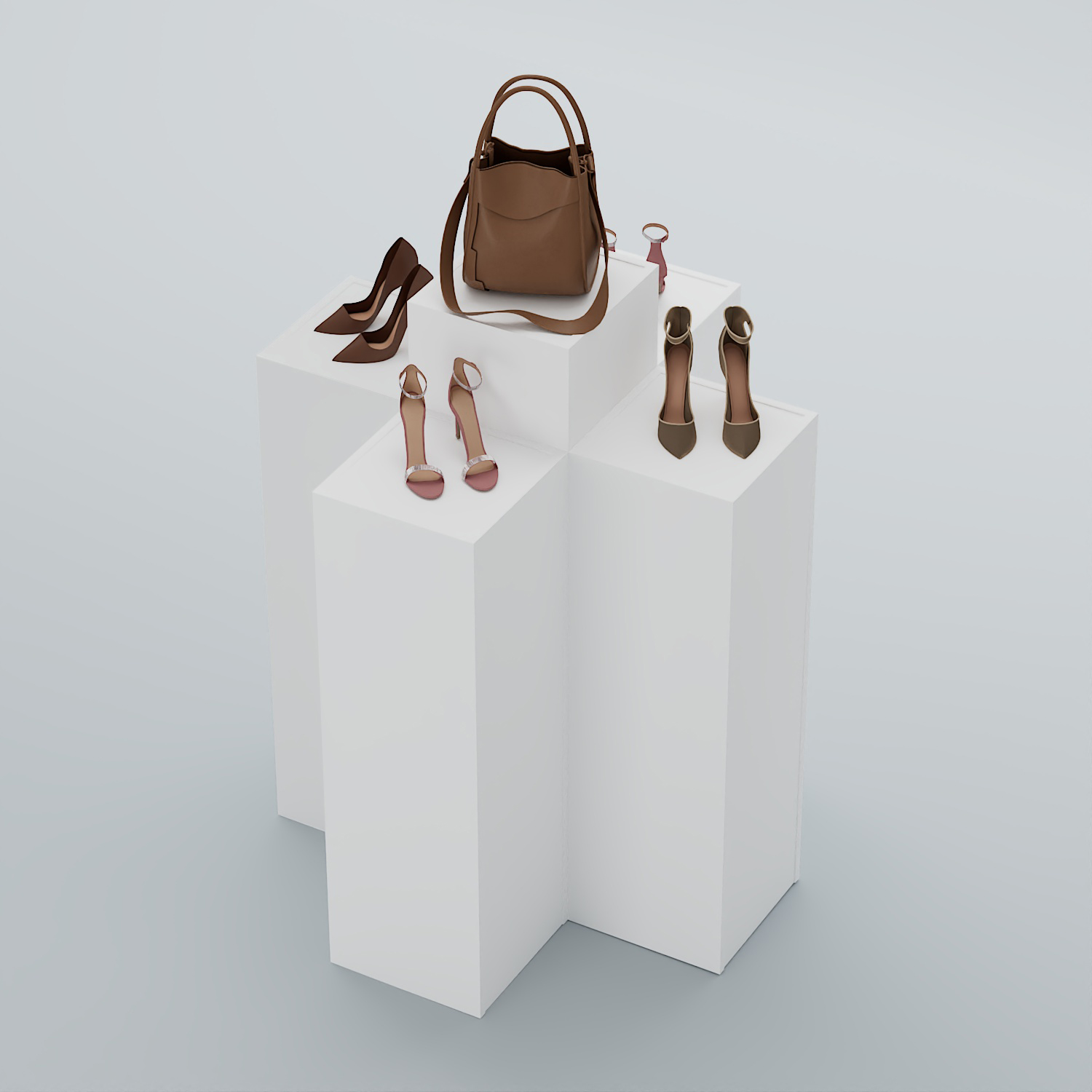 Демо-стенд Ступени-Крест №1 Крем Вайс