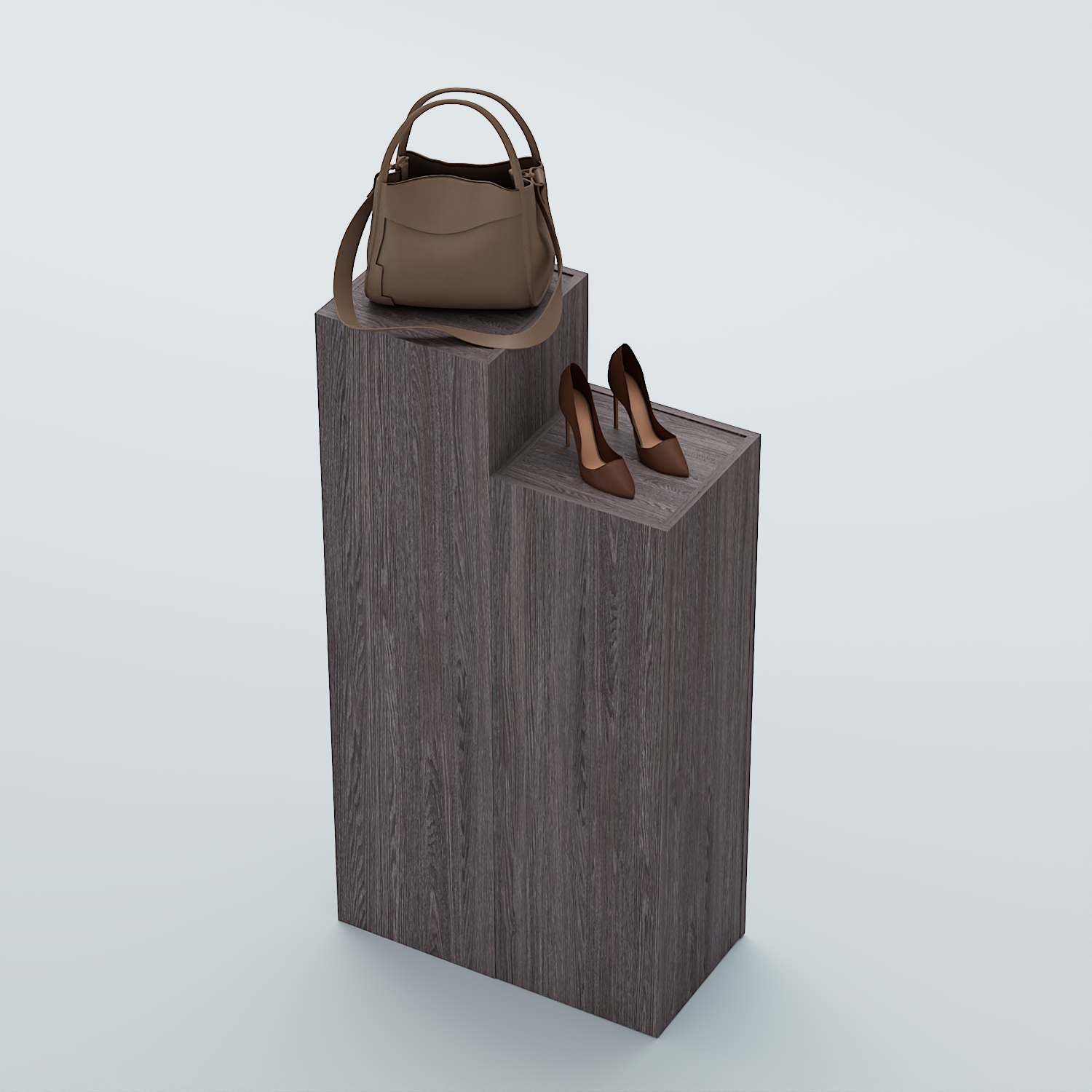 Демо-стенд Ступени-Лестница №1 Ясень Анкор темный