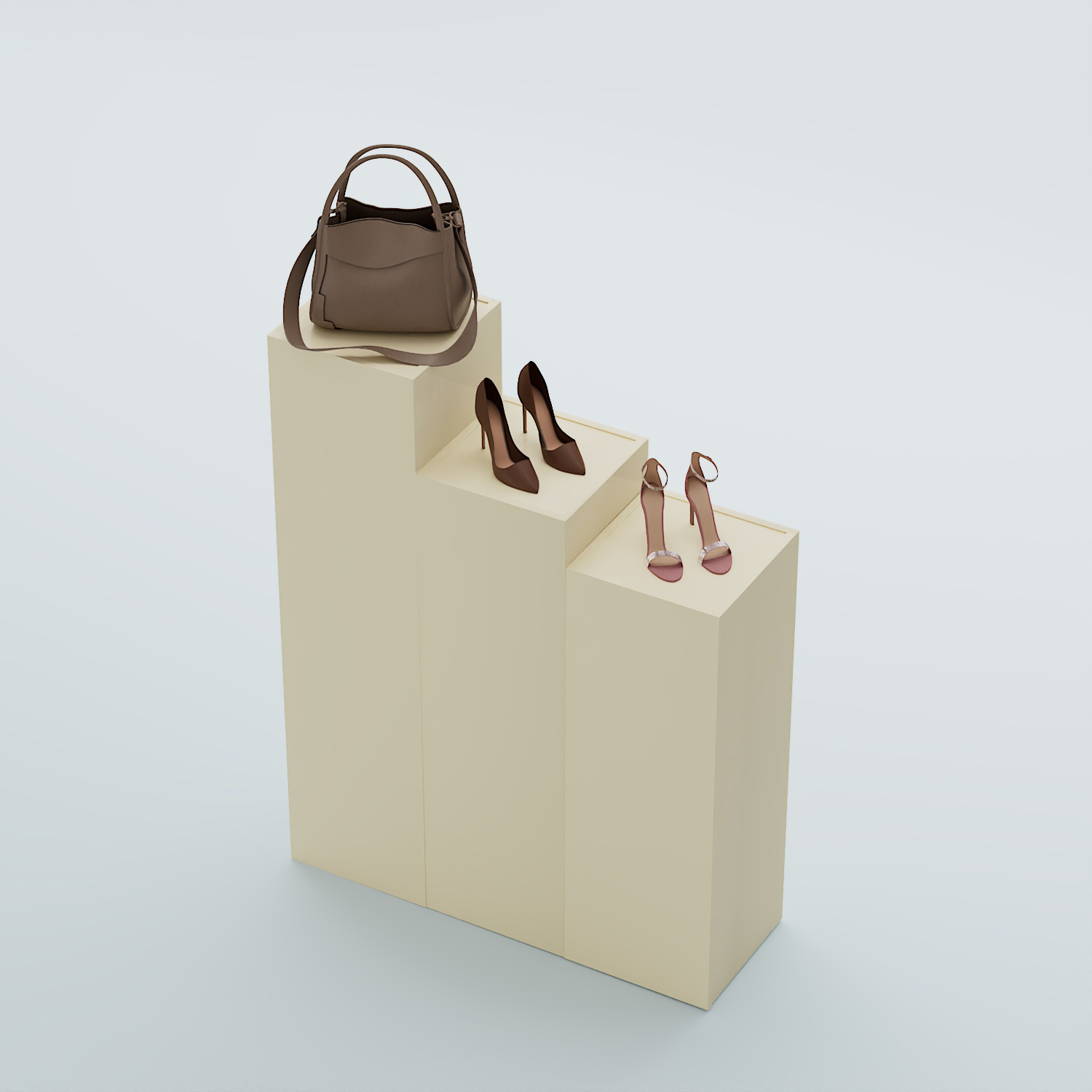 Демо-стенд Ступени-Лестница №2 Крем Вайс