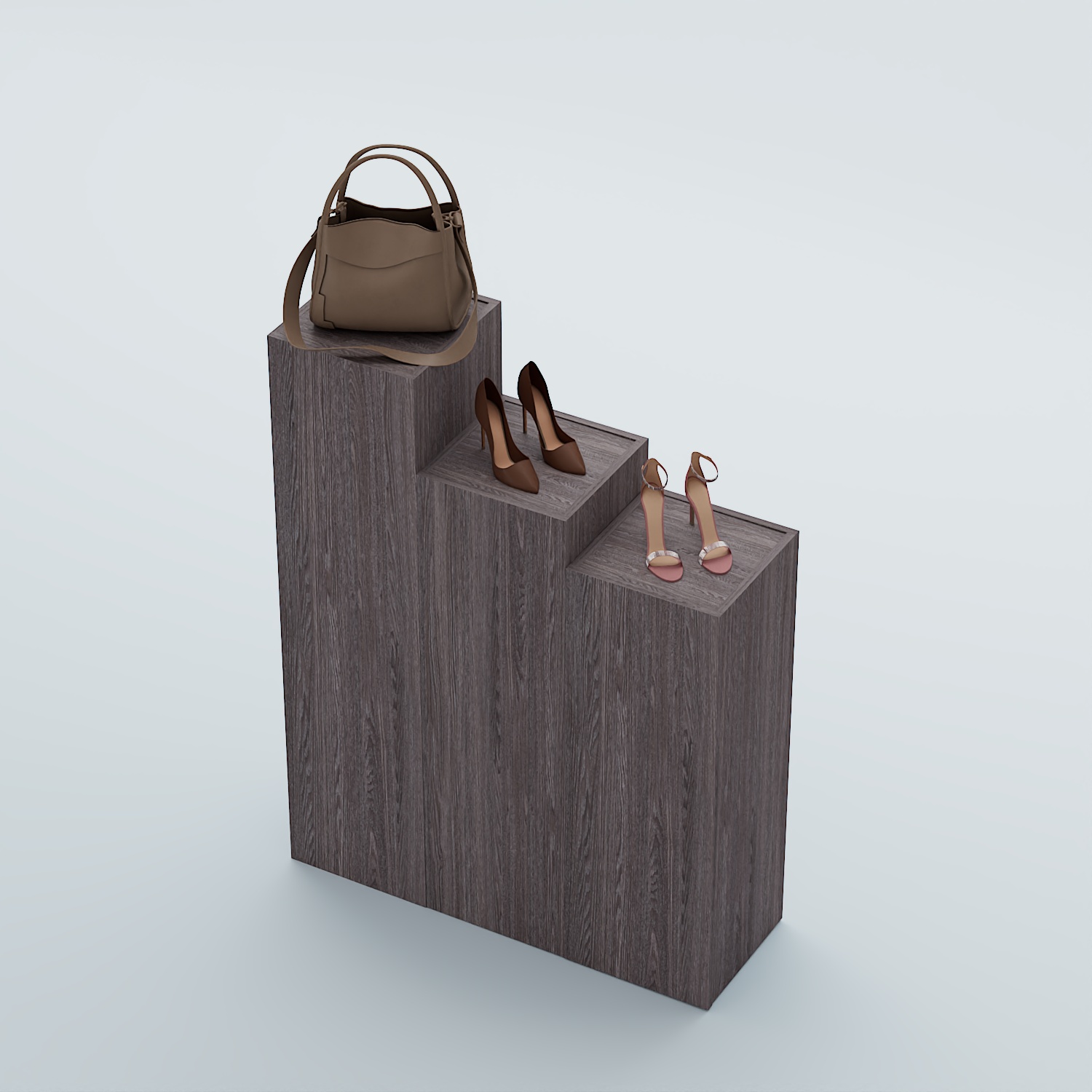 Демо-стенд Ступени-Лестница №2 Ясень Анкор темный