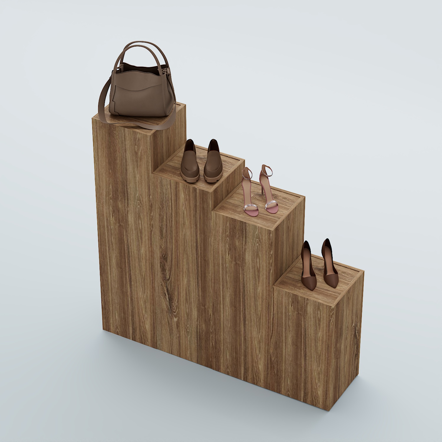 Демо-стенд Ступени-Лестница №3 Дуб Канзас коричневый