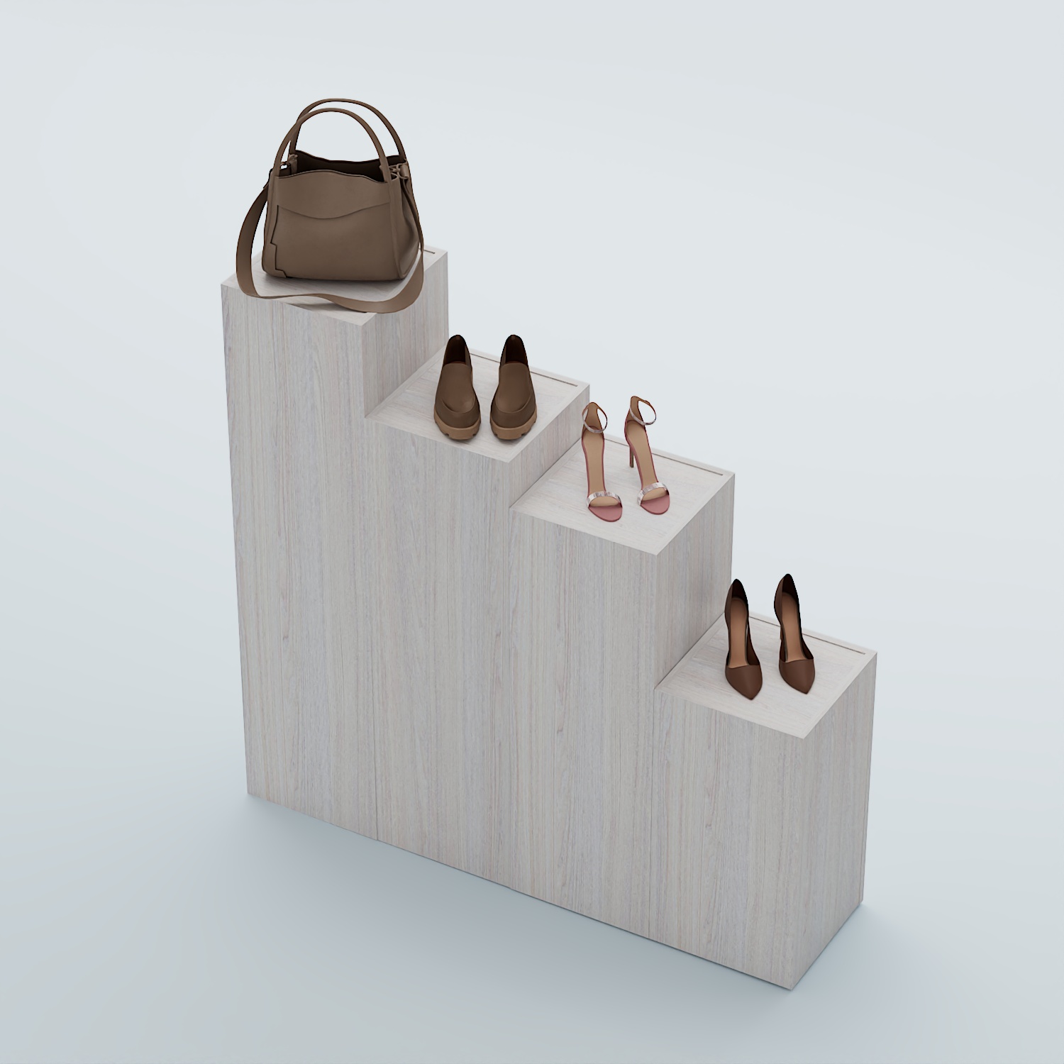 Демо-стенд Ступени-Лестница №3 Ясень Анкор светлый