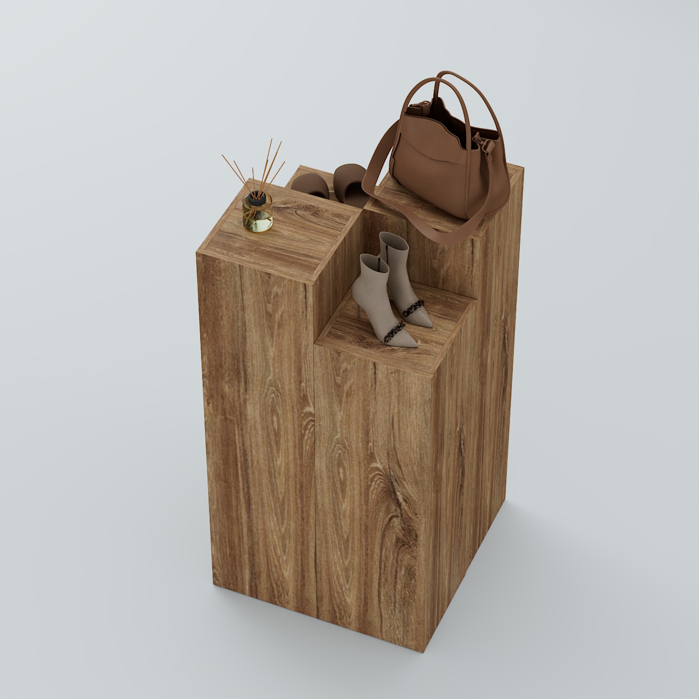 Демо-стенд Ступени-Пересечение №1 Дуб Канзас коричневый