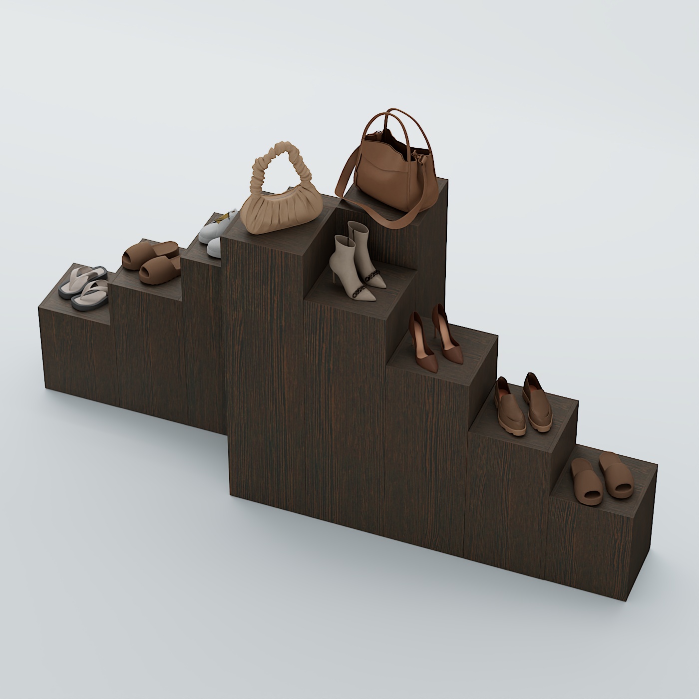 Демо-стенд Ступени-Пересечение №4 Дуб Венге