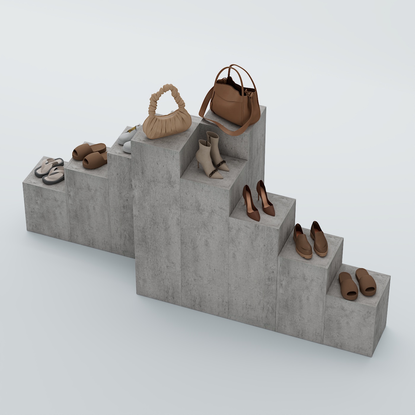 Демо-стенд Ступени-Пересечение №4 Бетон Чикаго светло-серый F186 ST9