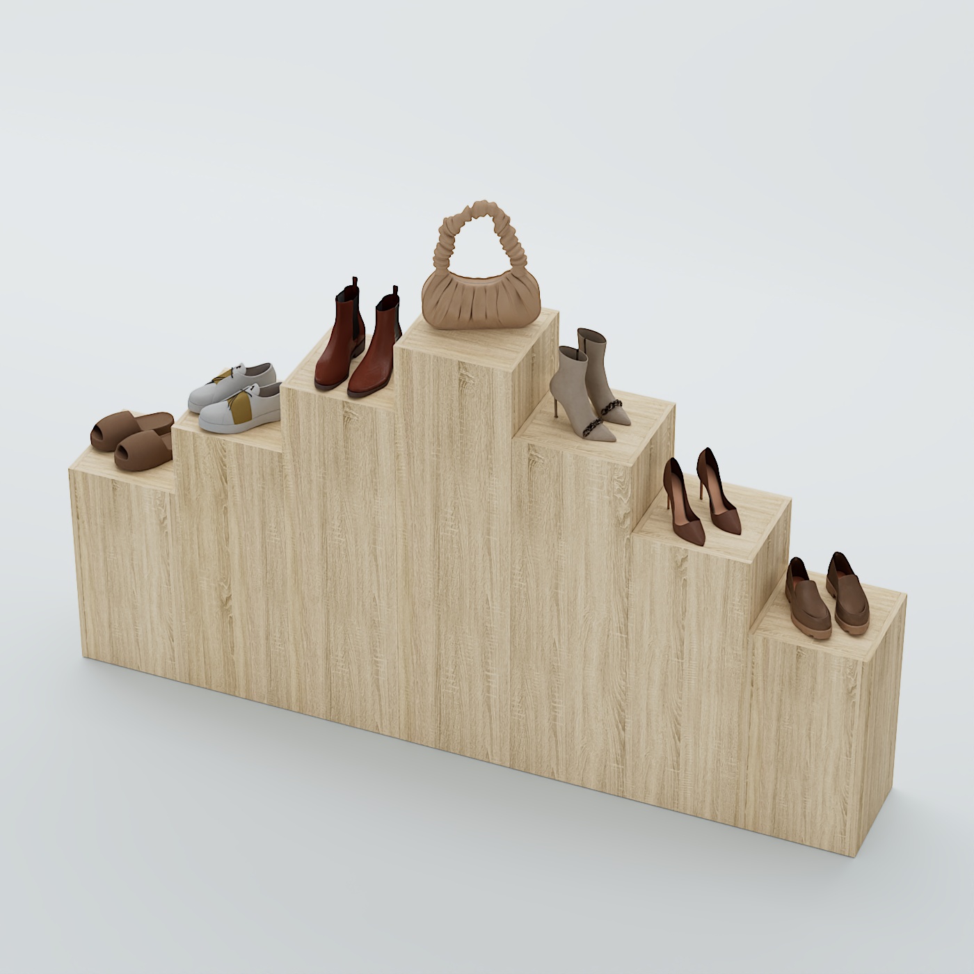 Демо-стенд Ступени-Пирамида №3 Дуб сонома