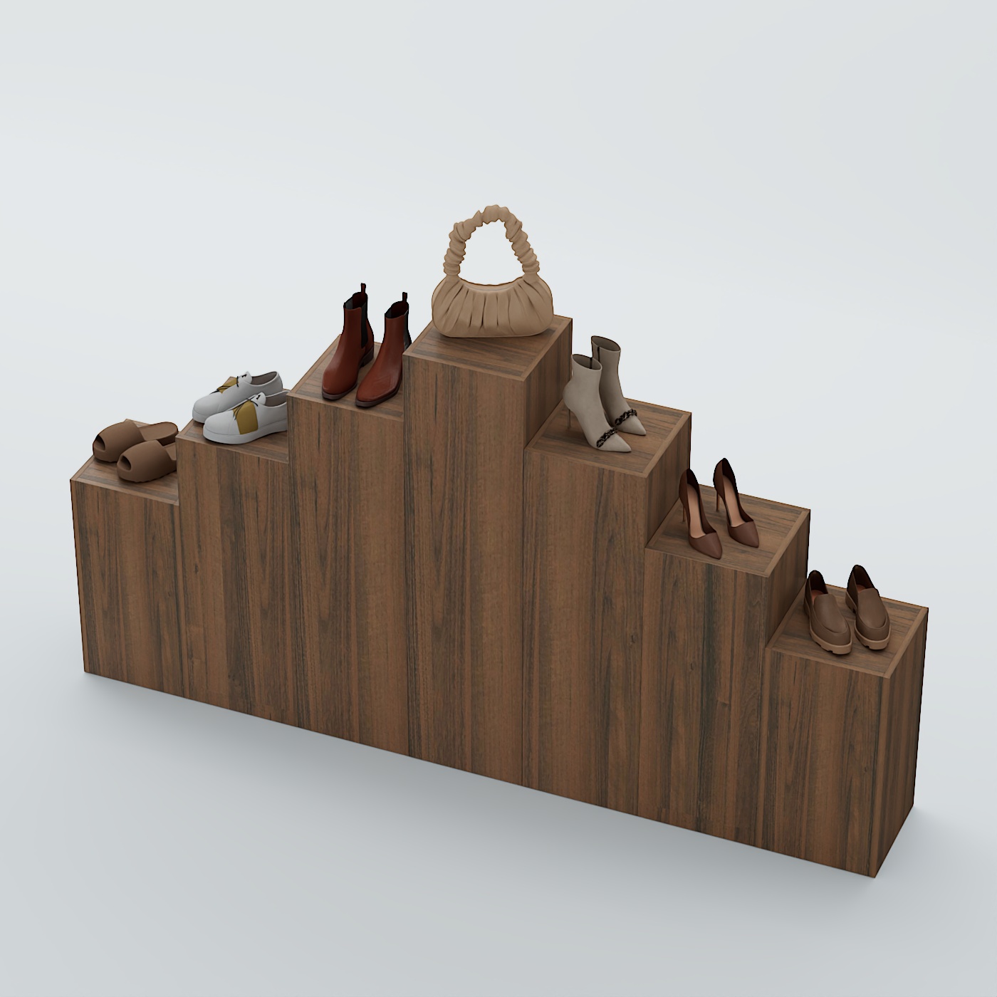 Демо-стенд Ступени-Пирамида №3 Орех