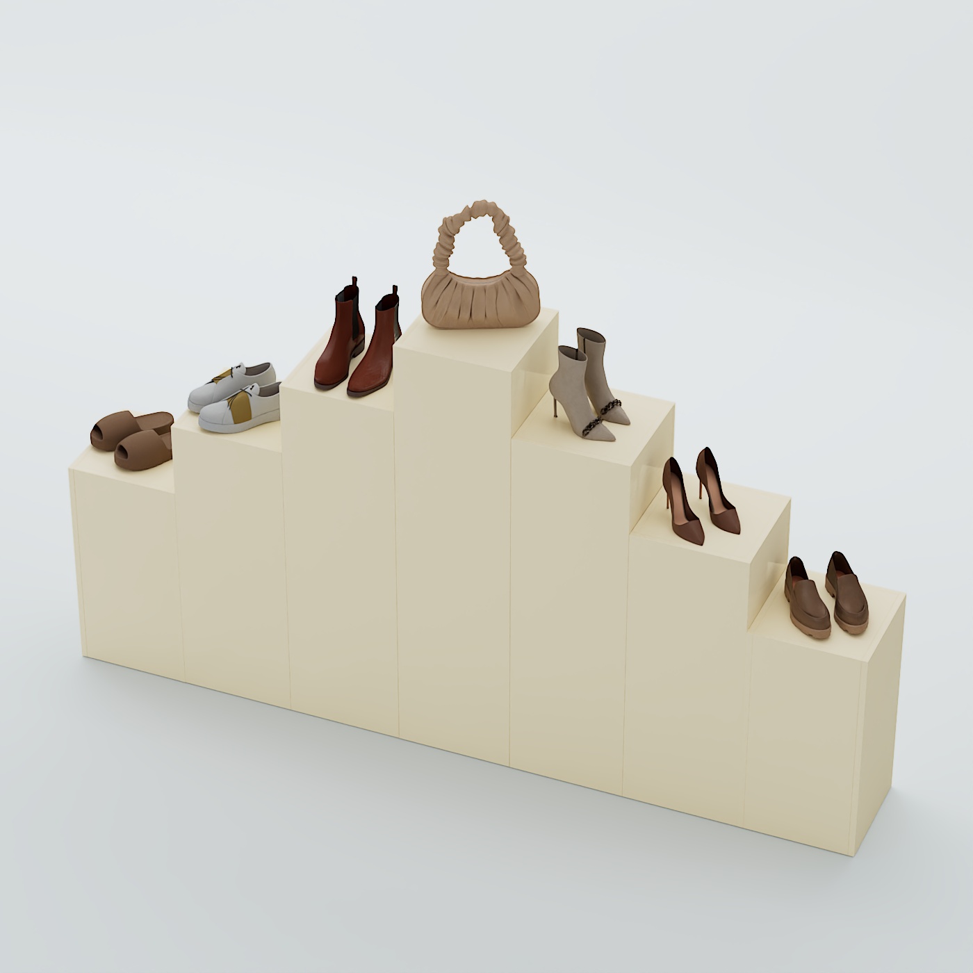 Демо-стенд Ступени-Пирамида №3 Крем Вайс