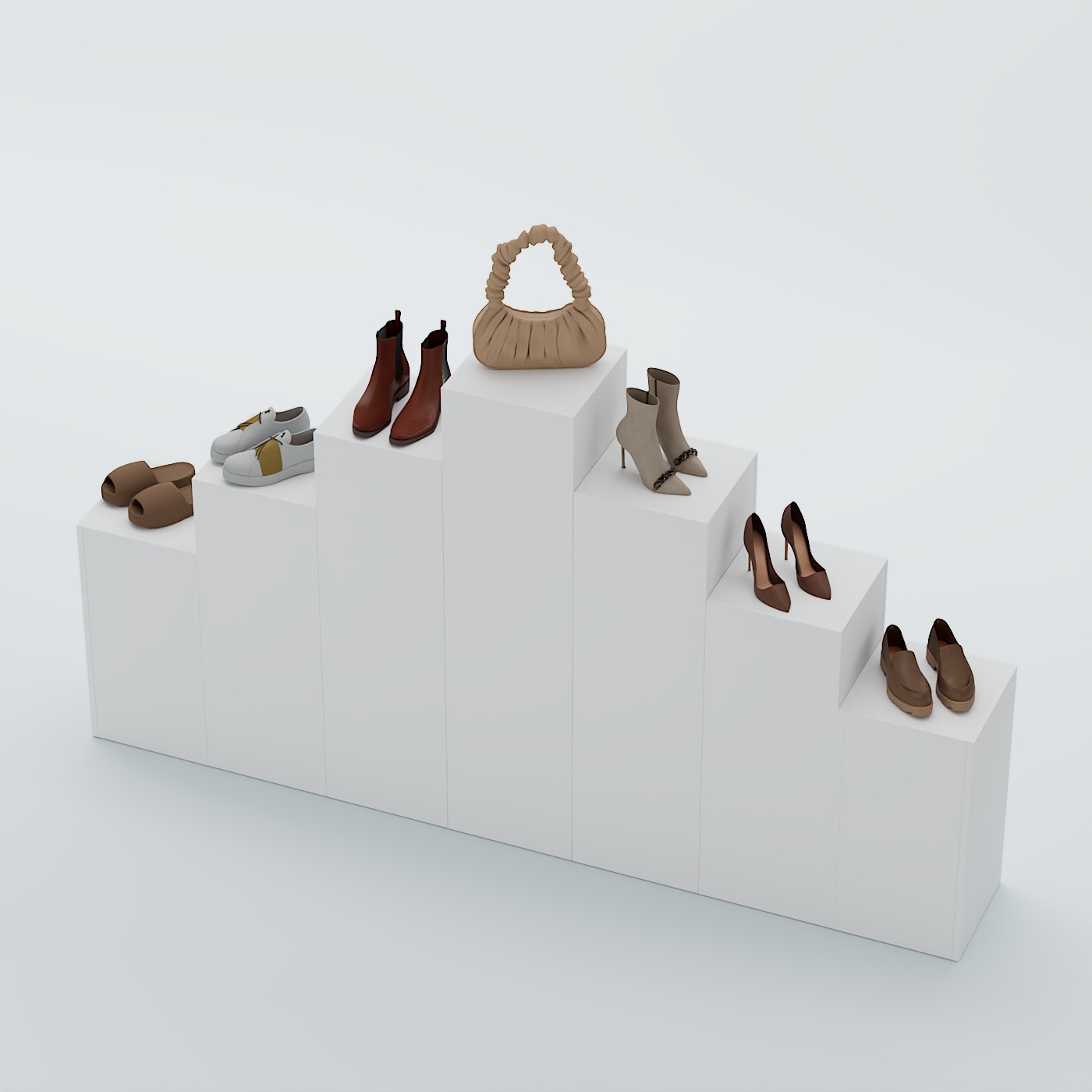 Демо-стенд Ступени-Пирамида №3 Белый