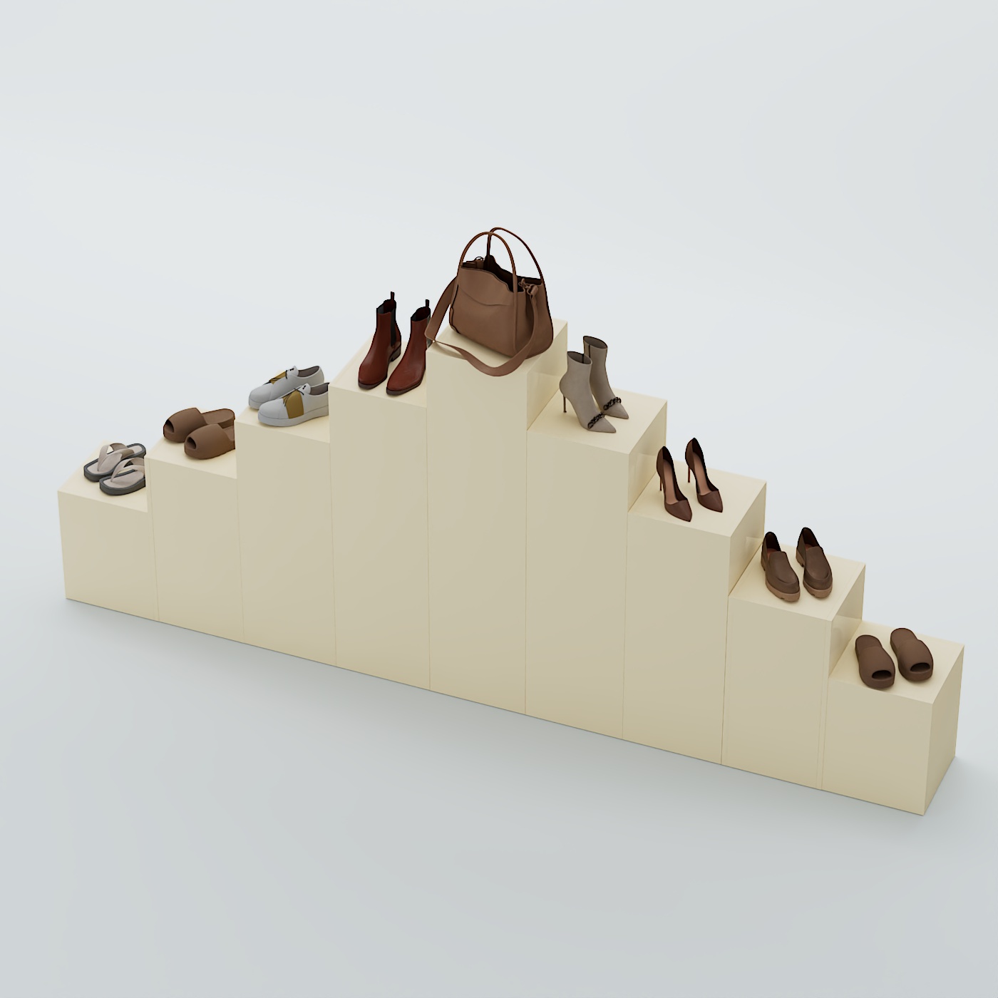 Демо-стенд Ступени-Пирамида №4 Крем Вайс