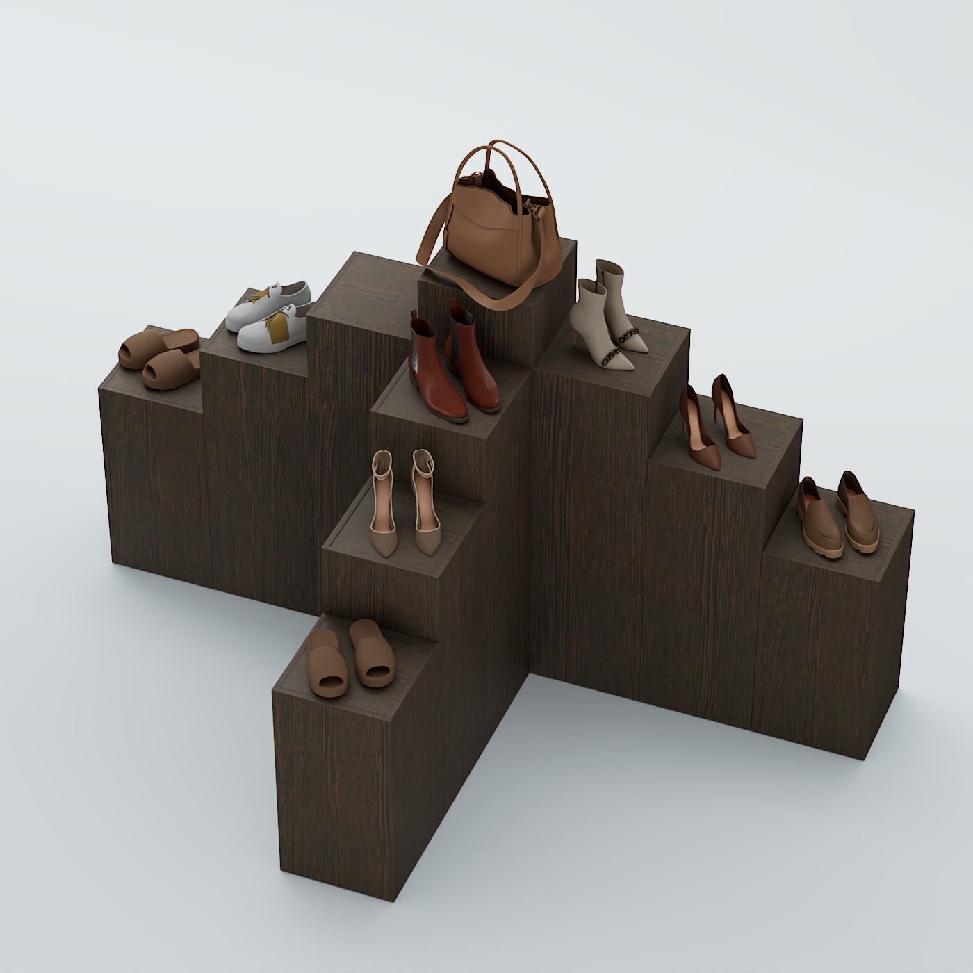 Демо-стенд Ступени Т-обр №3 Дуб Венге