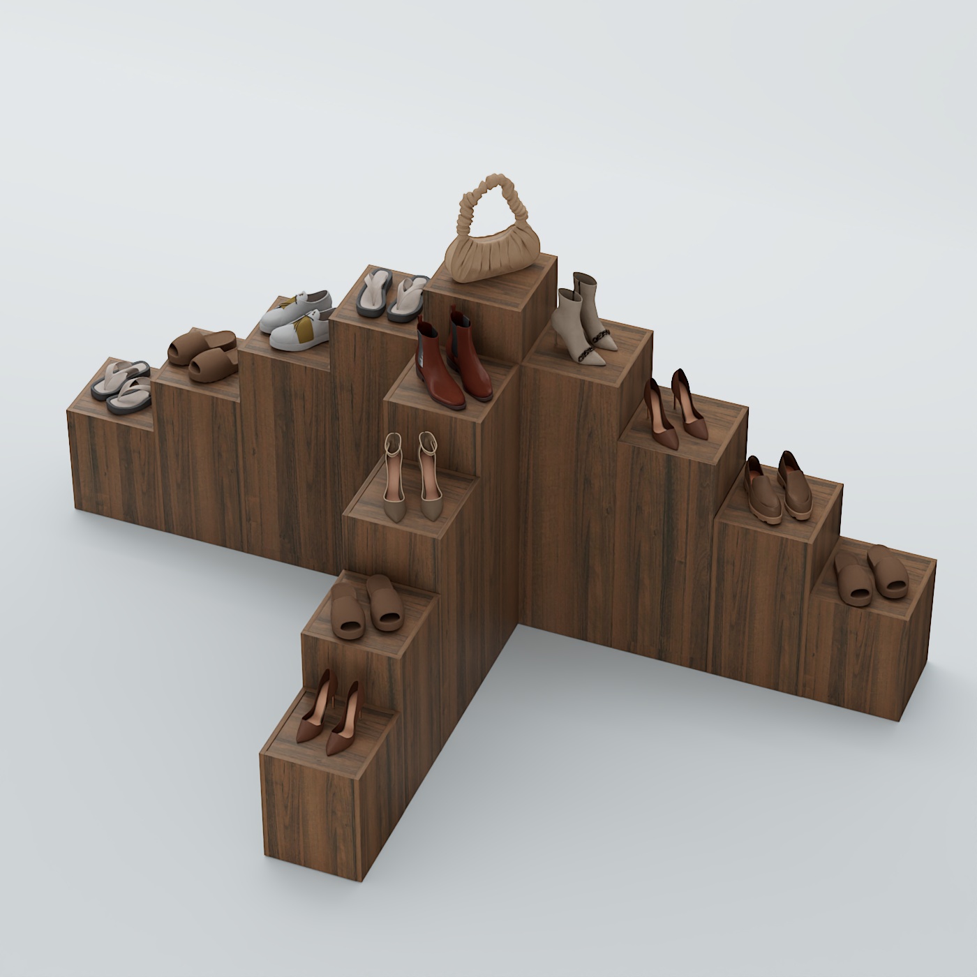 Демо-стенд Ступени Т-обр №4 Орех