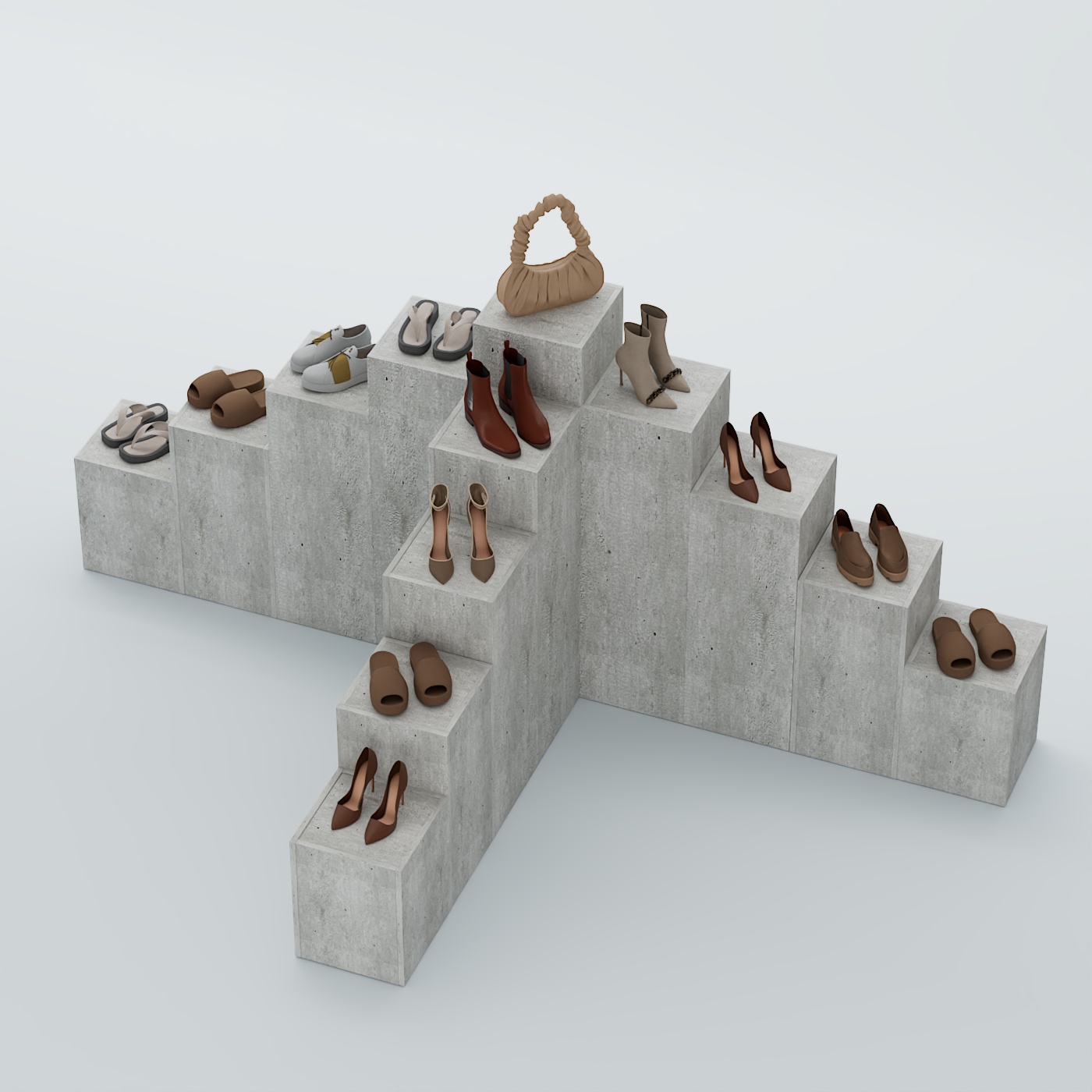 Демо-стенд Ступени Т-обр №4 Метрополитан Грей