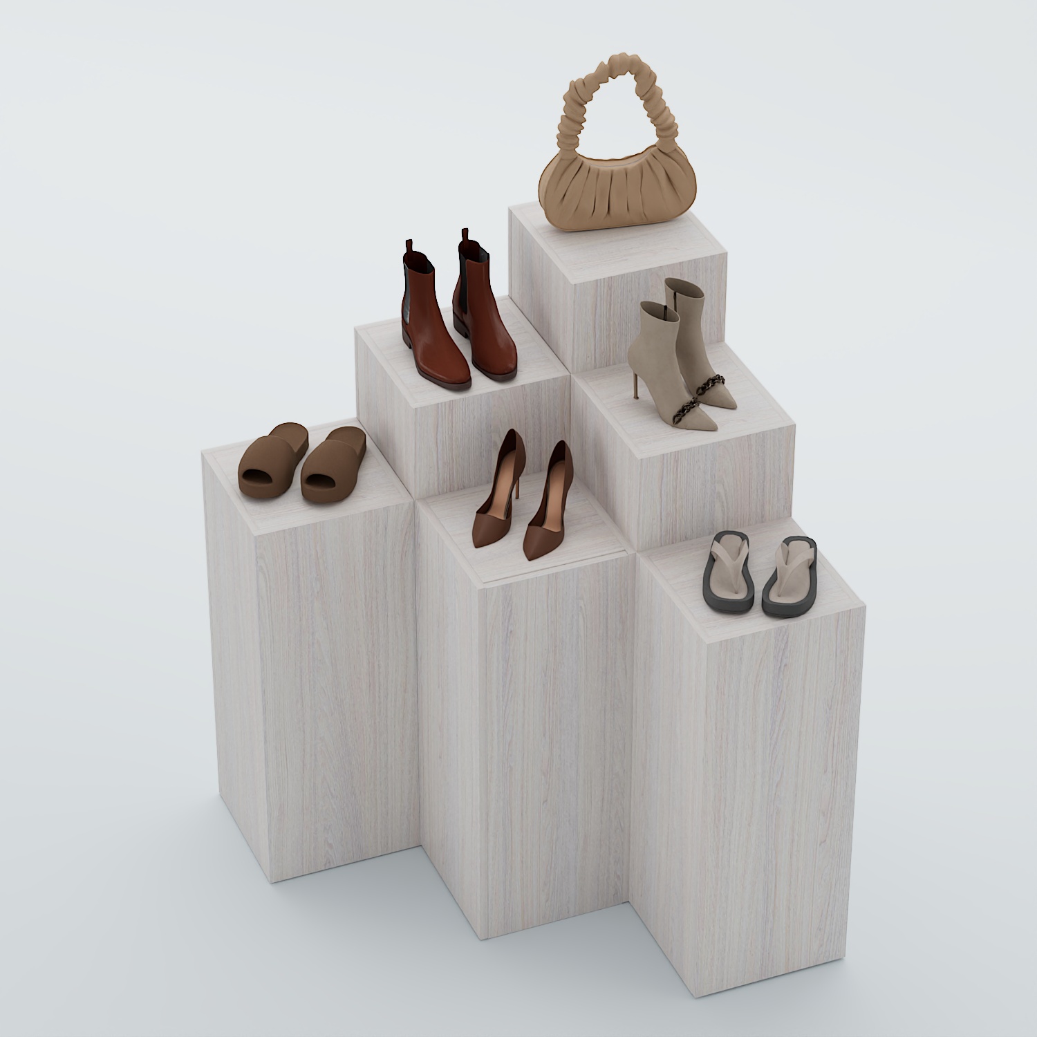 Демо-стенд Ступени-Шаг №2 Ясень Анкор светлый