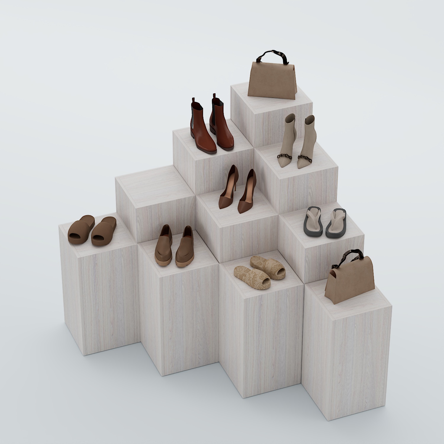 Демо-стенд Ступени-Шаг №4 Ясень Анкор светлый