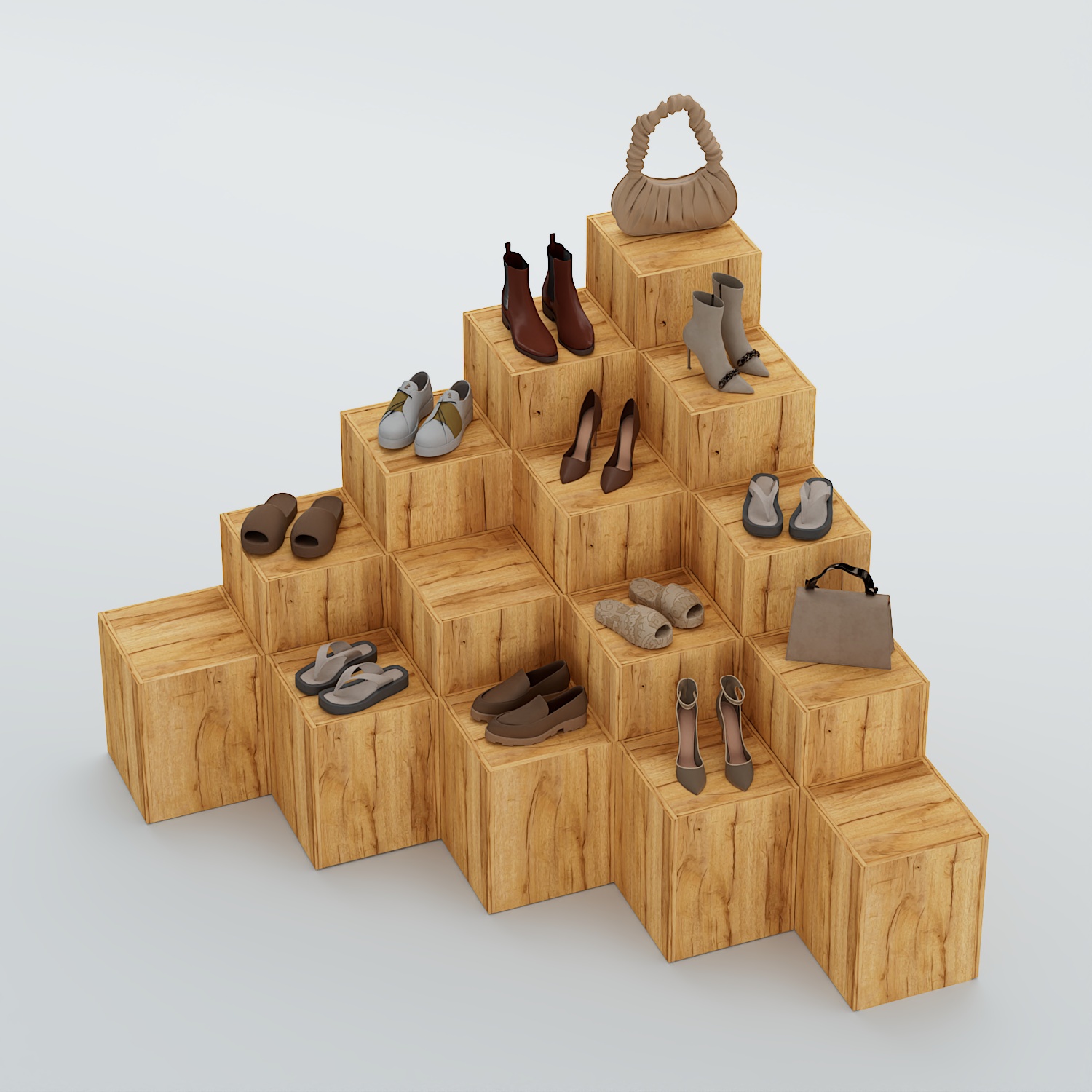 Демо-стенд Ступени-Шаг №5 Дуб Золотистый