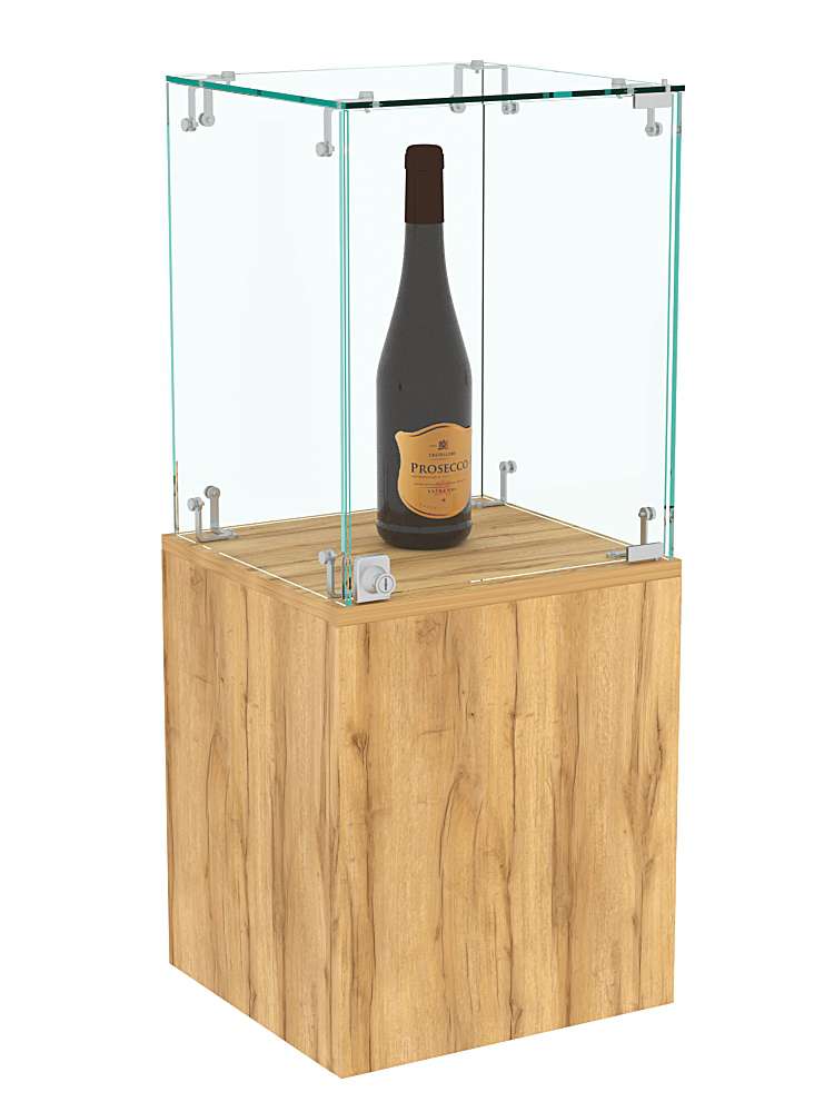 Демо стенд со стеклом Льдинка №1 Дуб Золотистый