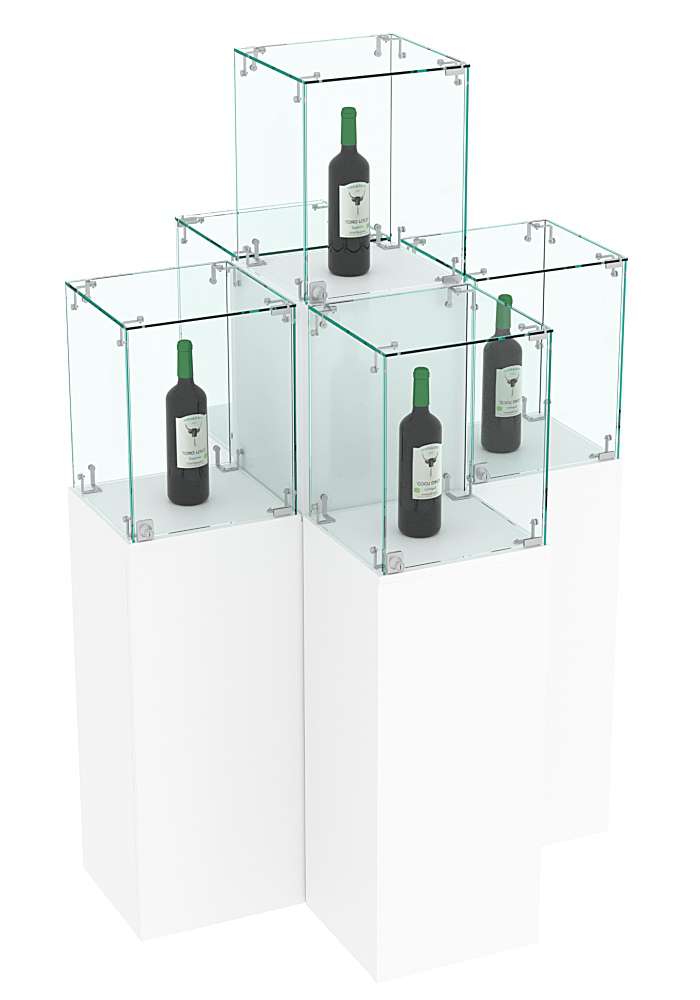 Комплект Демо-стендов со стеклом Льдинка-Крест №1 Белый