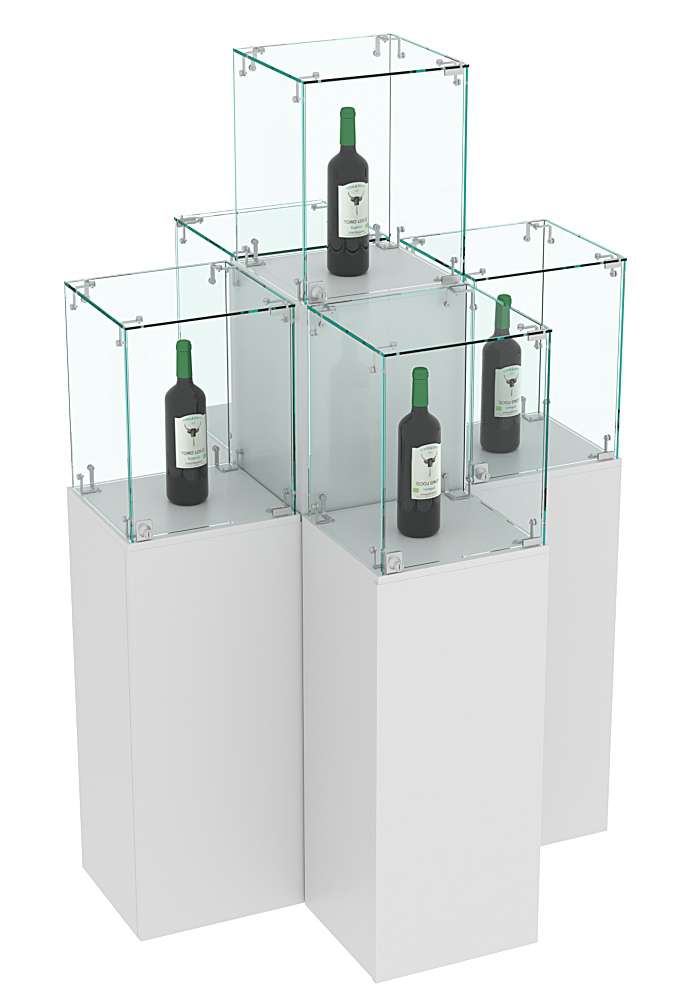 Комплект Демо-стендов со стеклом Льдинка-Крест №1 Серый