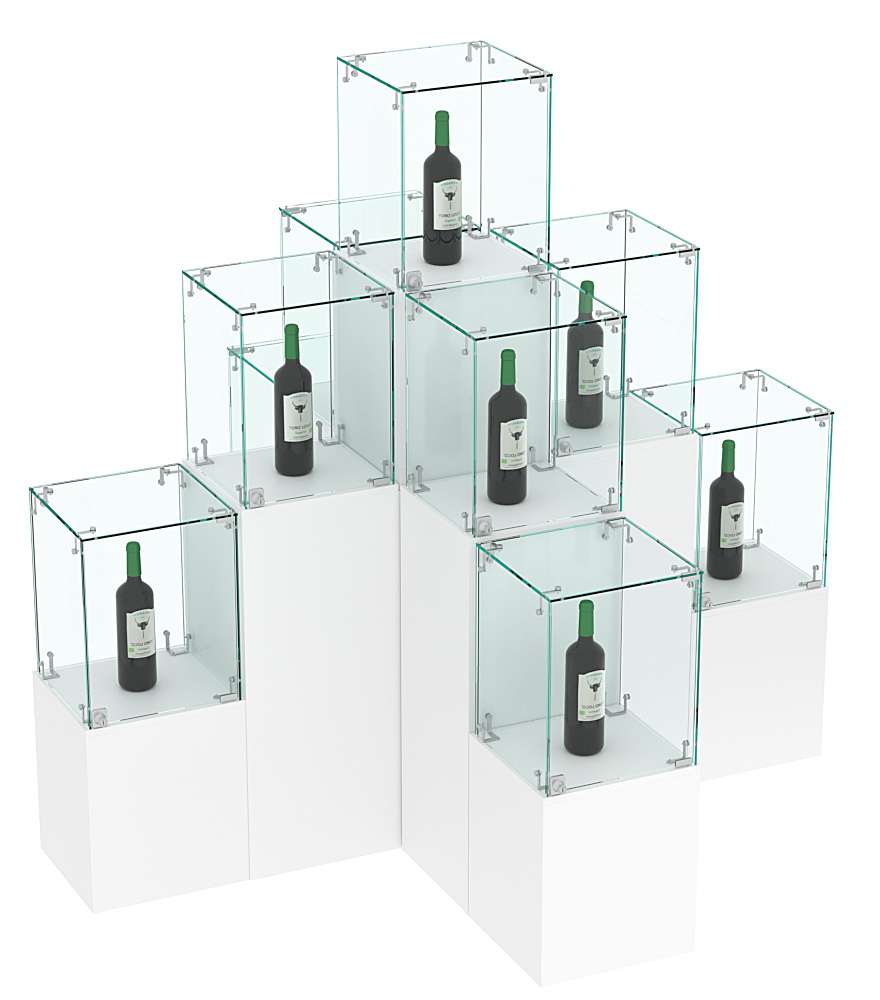 Комплект Демо-стендов со стеклом Льдинка-Крест №2 Белый