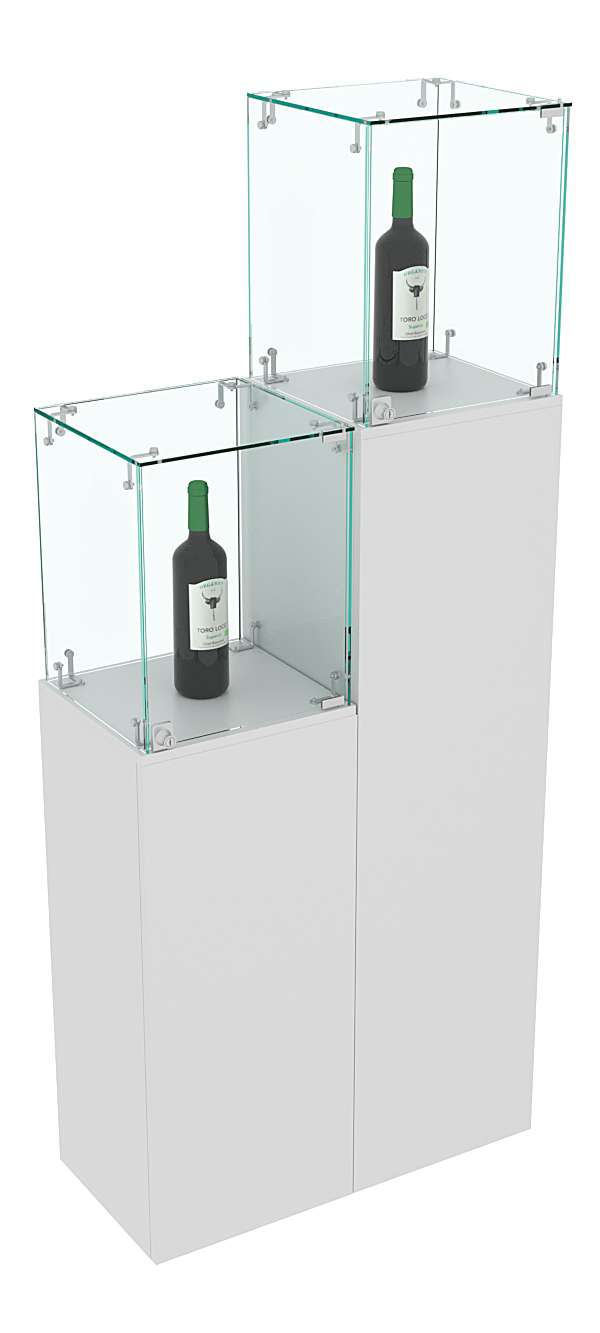 Комплект Демо-стендов со стеклом Льдинка-Лестница №1 Серый