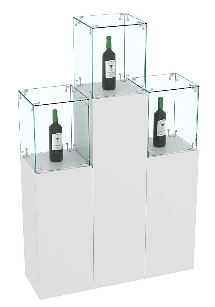 Комплект Демо-стендов со стеклом Льдинка-Пирамида №1 Серый