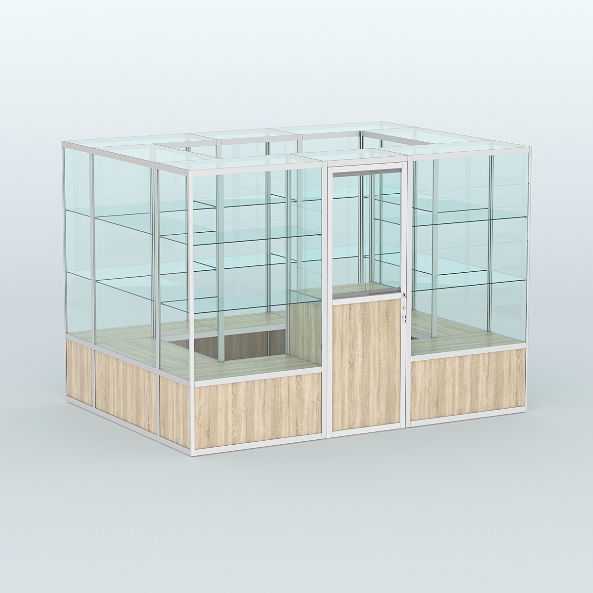 Павильон из профиля островной №1б Дуб Сонома