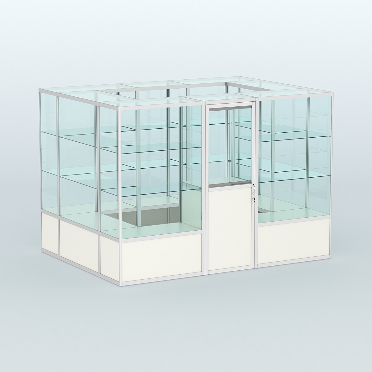 Павильон из профиля островной №1б Белый