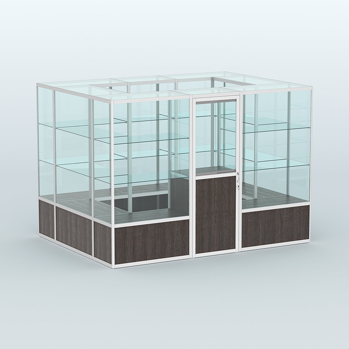 Павильон из профиля островной №1б Дуб Венге