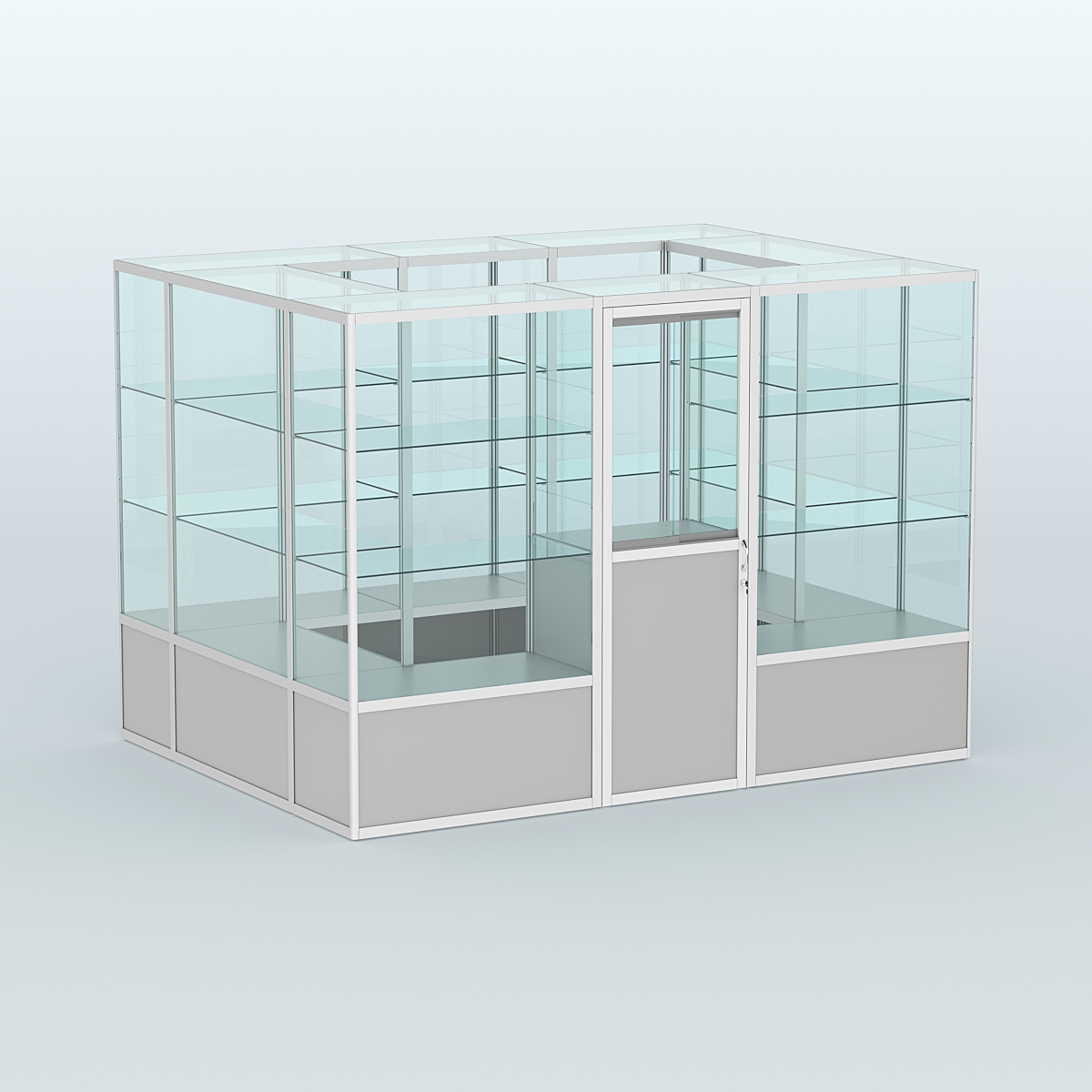 Павильон из профиля островной №1б Серый