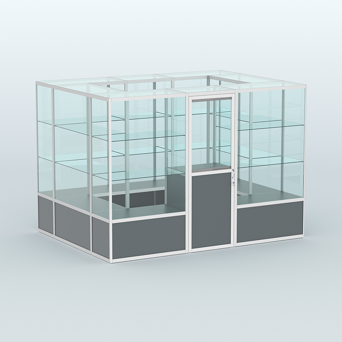 Павильон из профиля островной №1б Темно-Серый