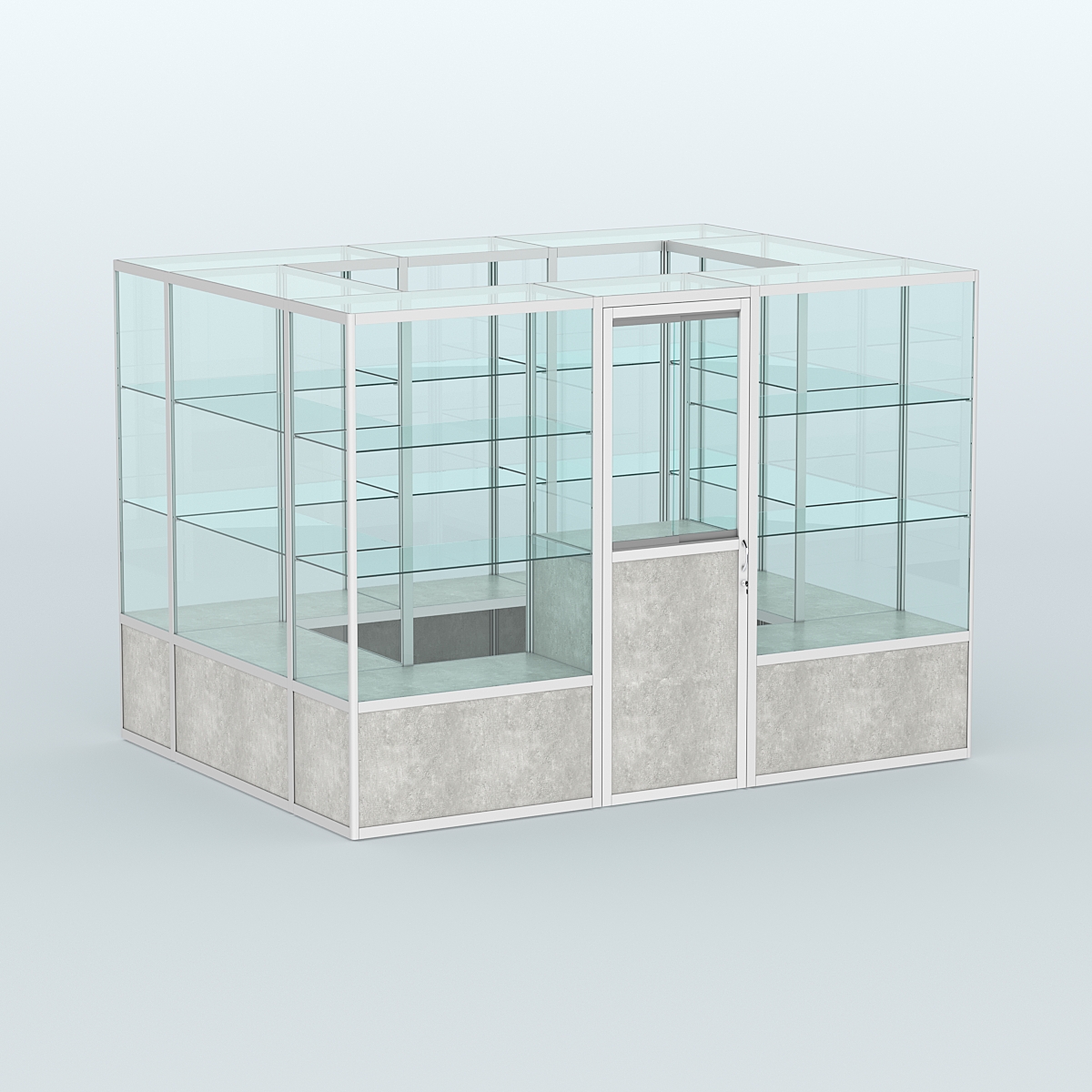 Павильон из профиля островной №1б Метрополитан Грей