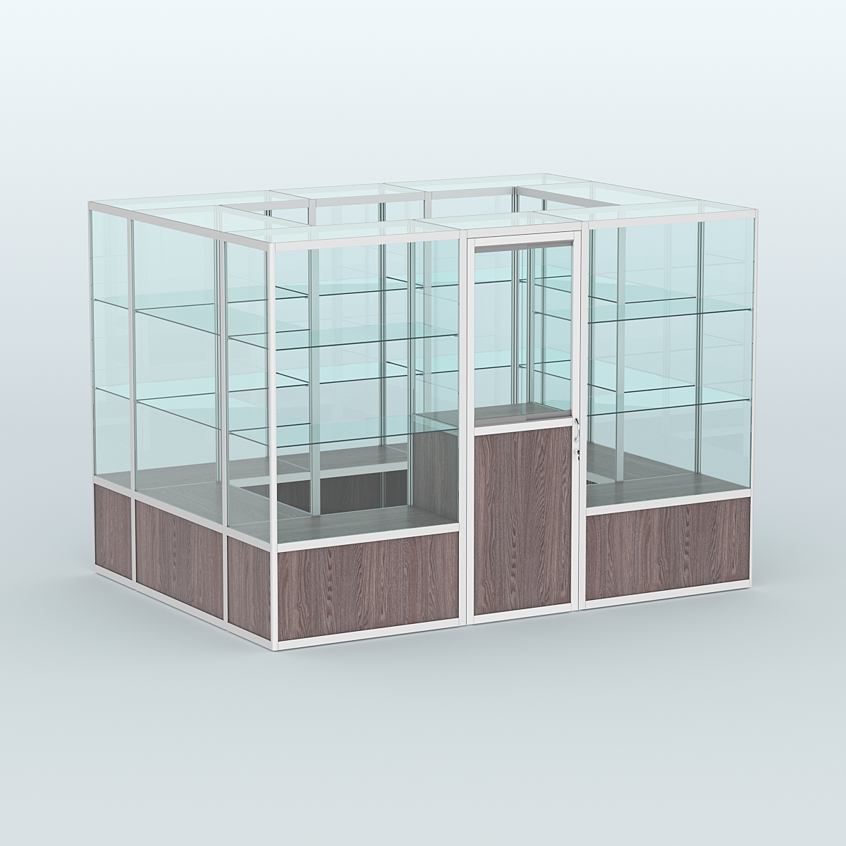 Павильон из профиля островной №1б Ясень Анкор темный