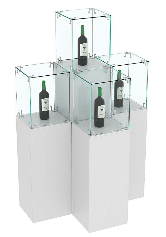 Комплект Демо-стендов со стеклом Льдинка-Т-обр №1 Серый