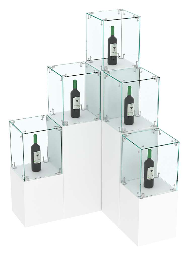 Комплект Демо-стендов со стеклом Льдинка-Шаг №1 Белый