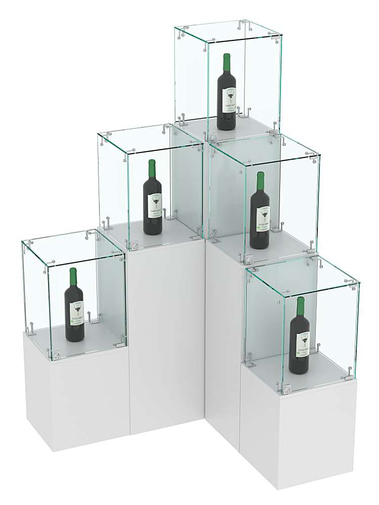 Комплект Демо-стендов со стеклом Льдинка-Шаг №1 Серый