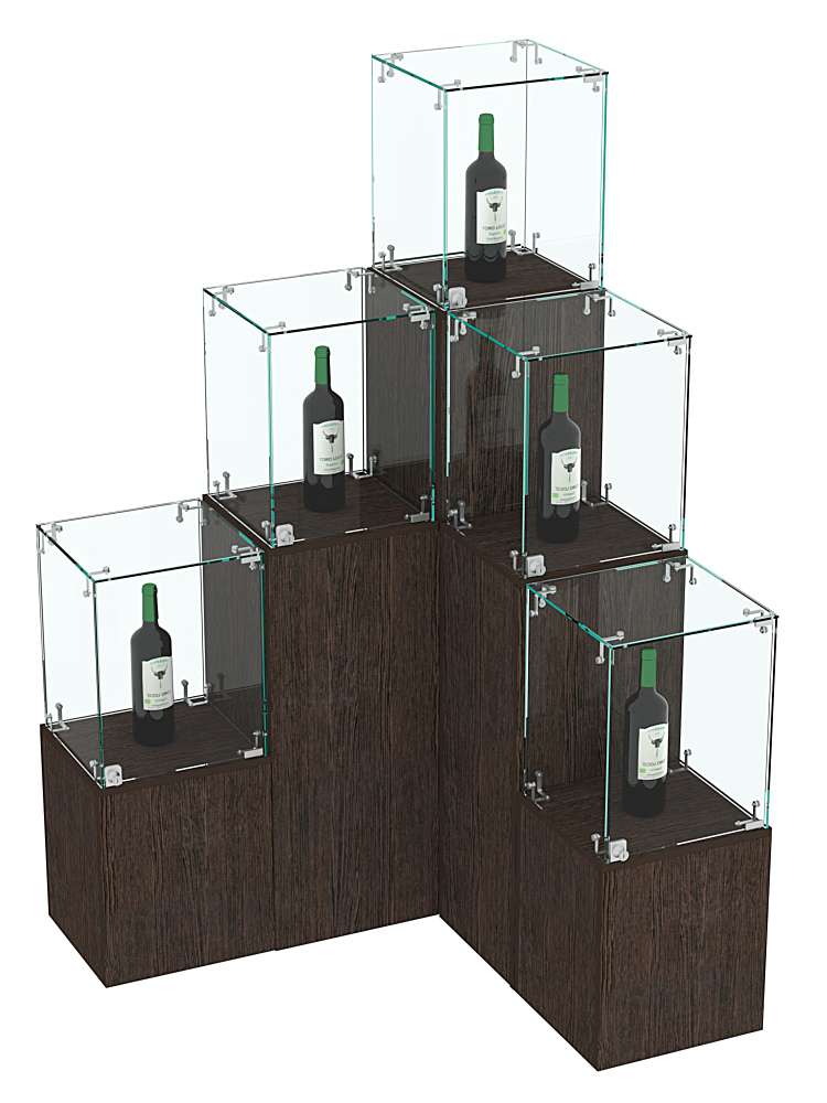 Комплект Демо-стендов со стеклом Льдинка-Шаг №1 Дуб Венге