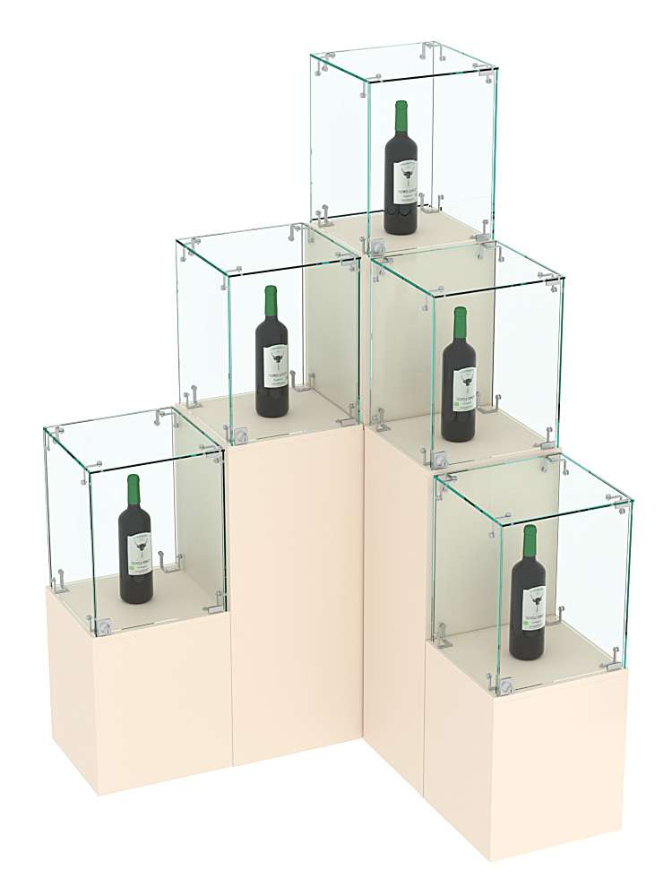 Комплект Демо-стендов со стеклом Льдинка-Шаг №1 Крем Вайс