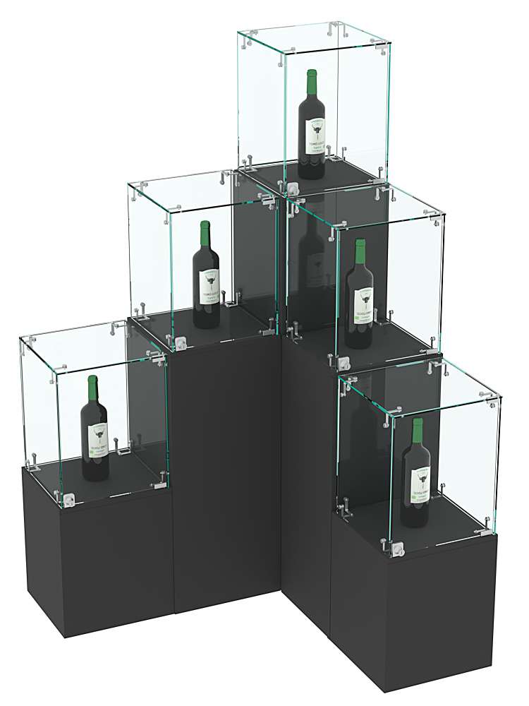 Комплект Демо-стендов со стеклом Льдинка-Шаг №1 Черный