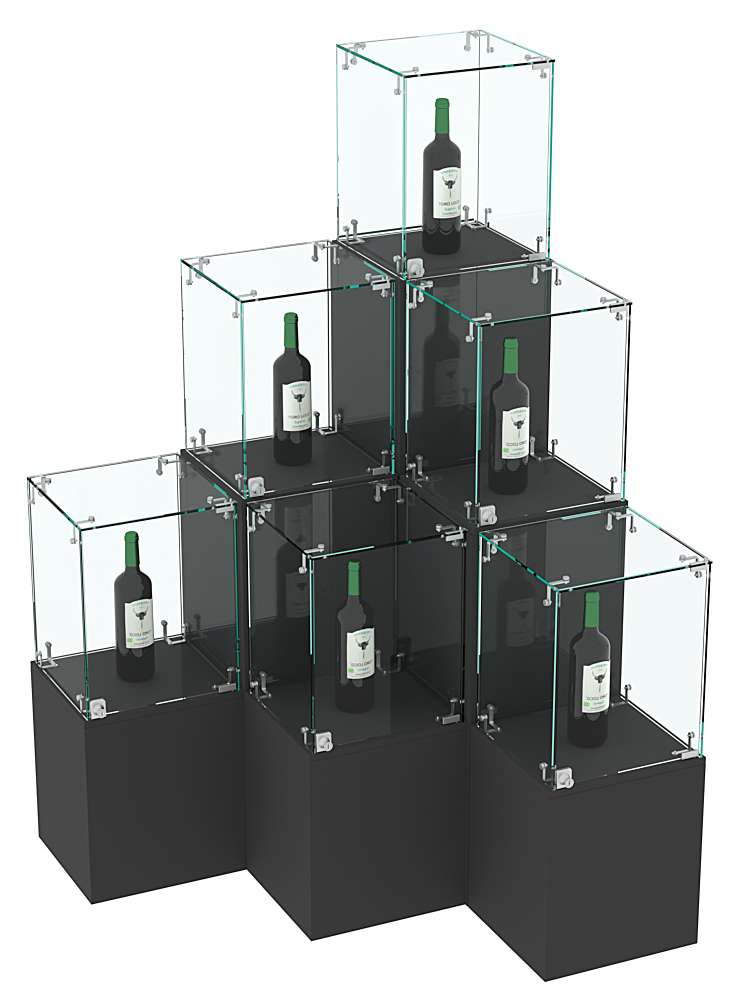 Комплект Демо-стендов со стеклом Льдинка-Шаг №2 Черный