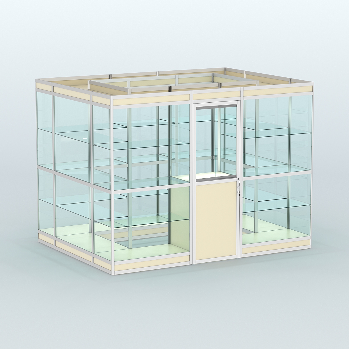 Павильон из профиля островной №1в Крем Вайс